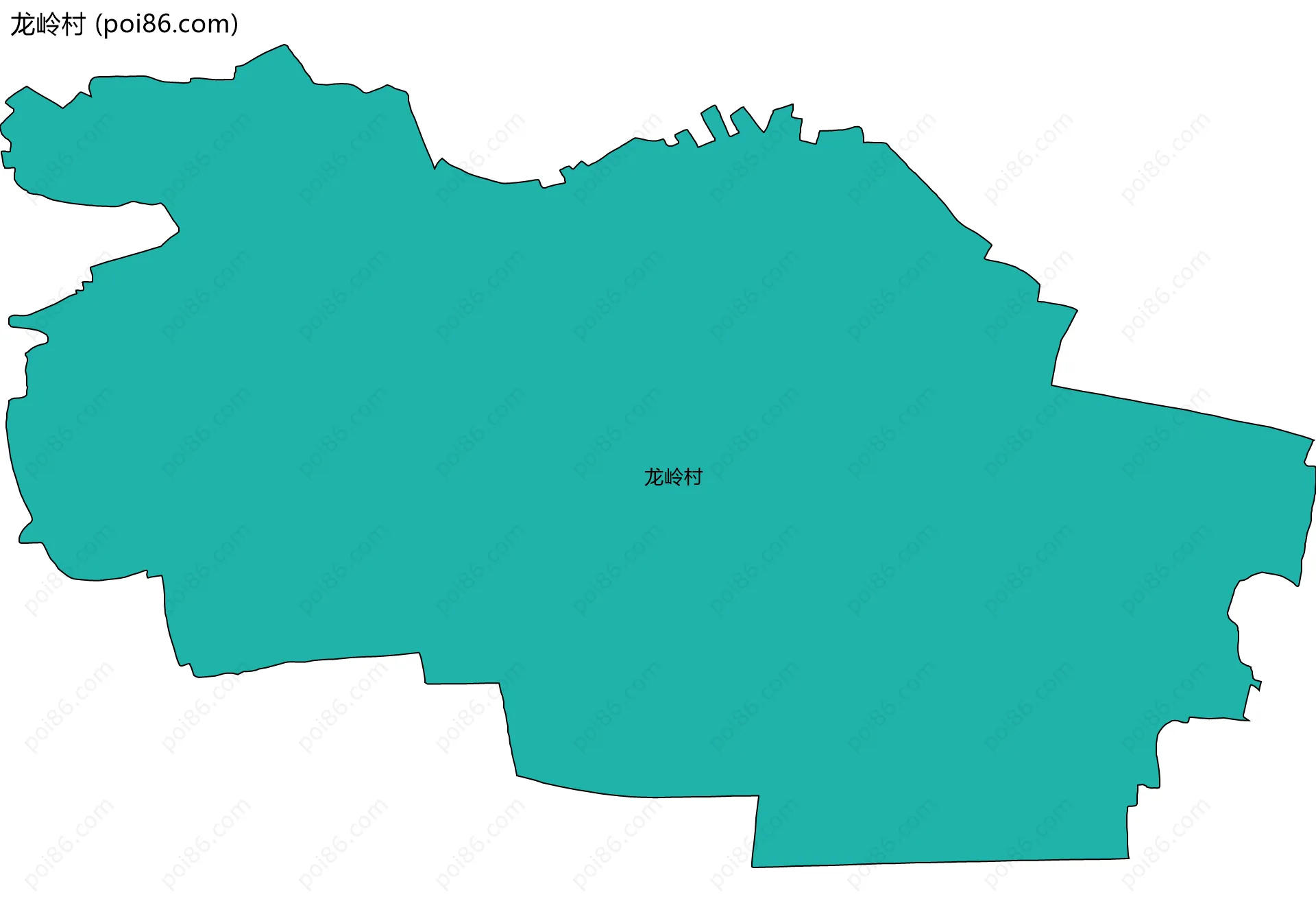 龙岭村边界地图
