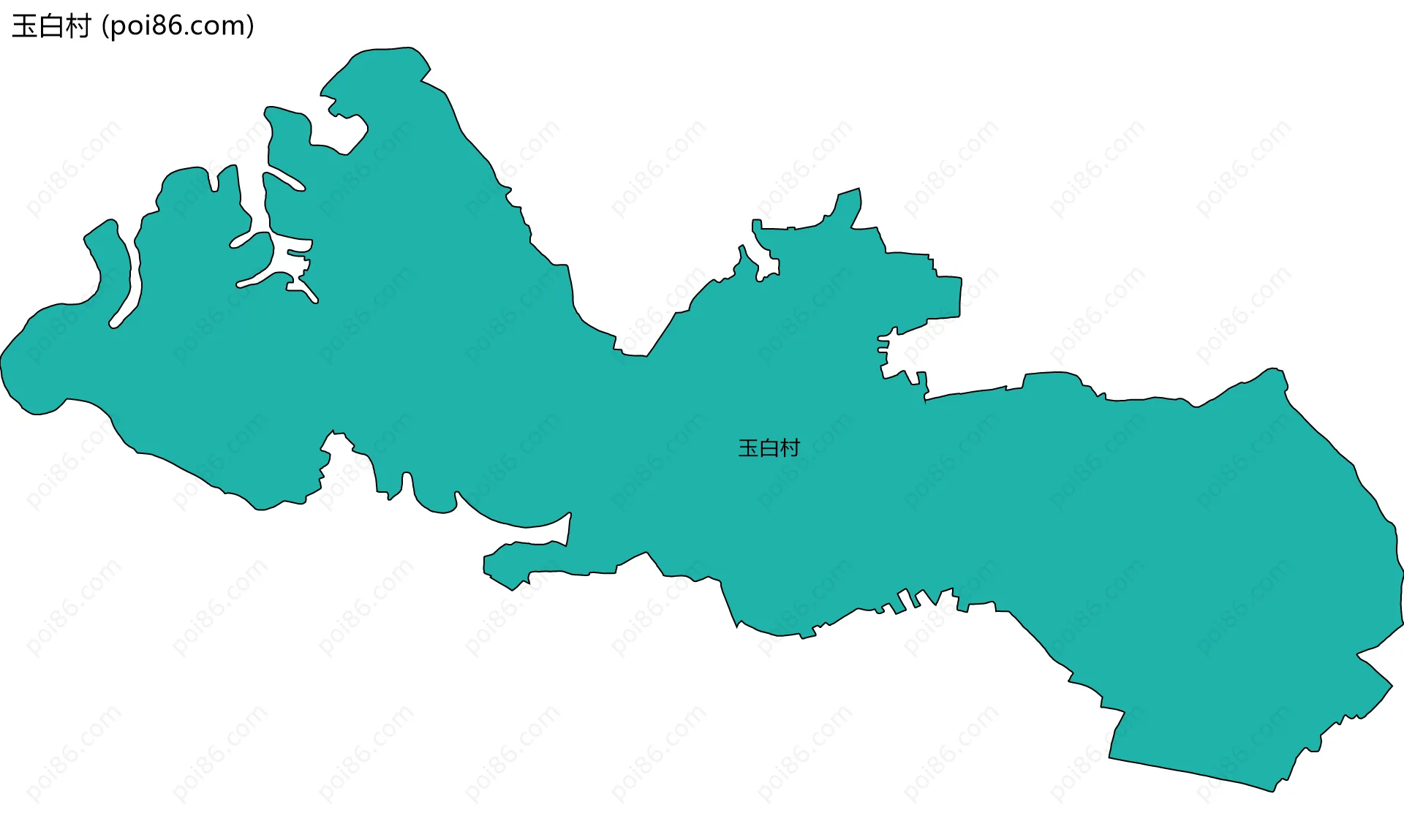 玉白村边界地图