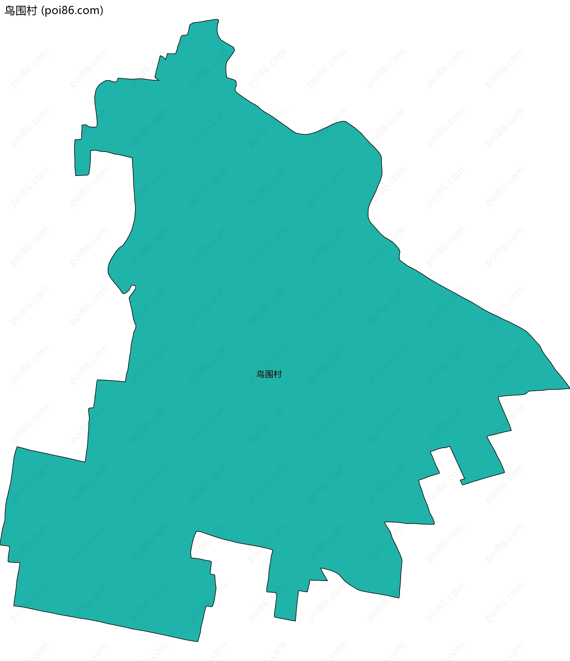 鸟围村边界地图
