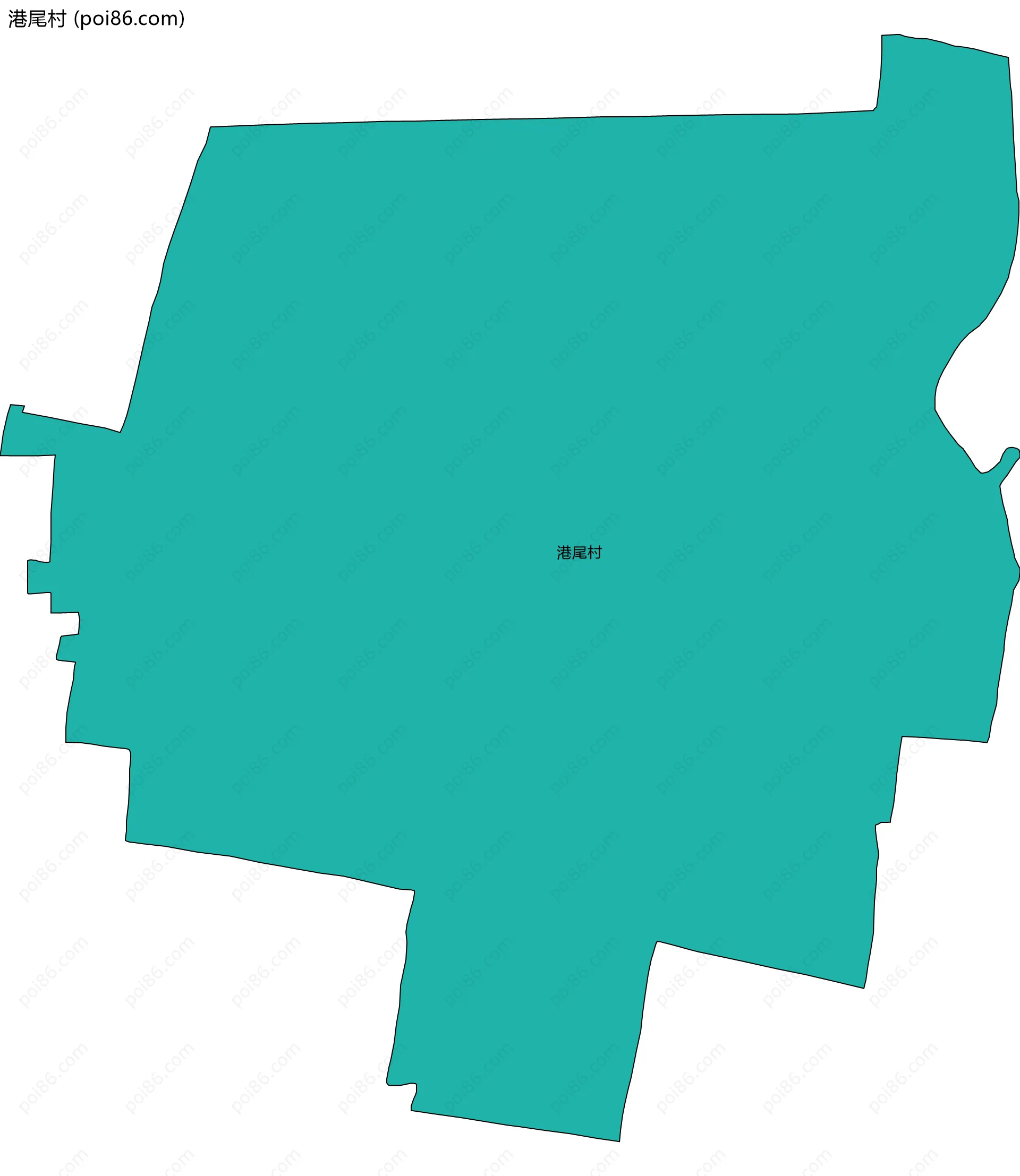 港尾村边界地图