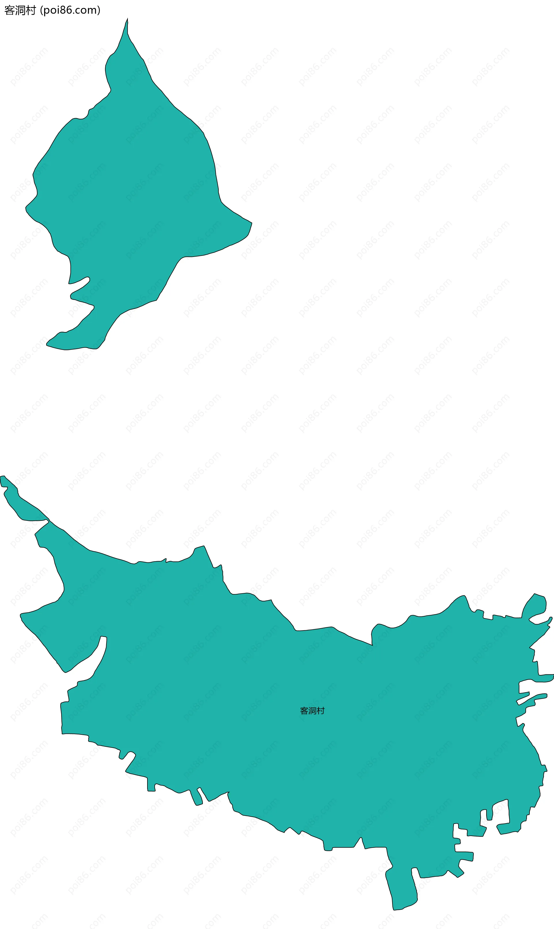 客洞村边界地图