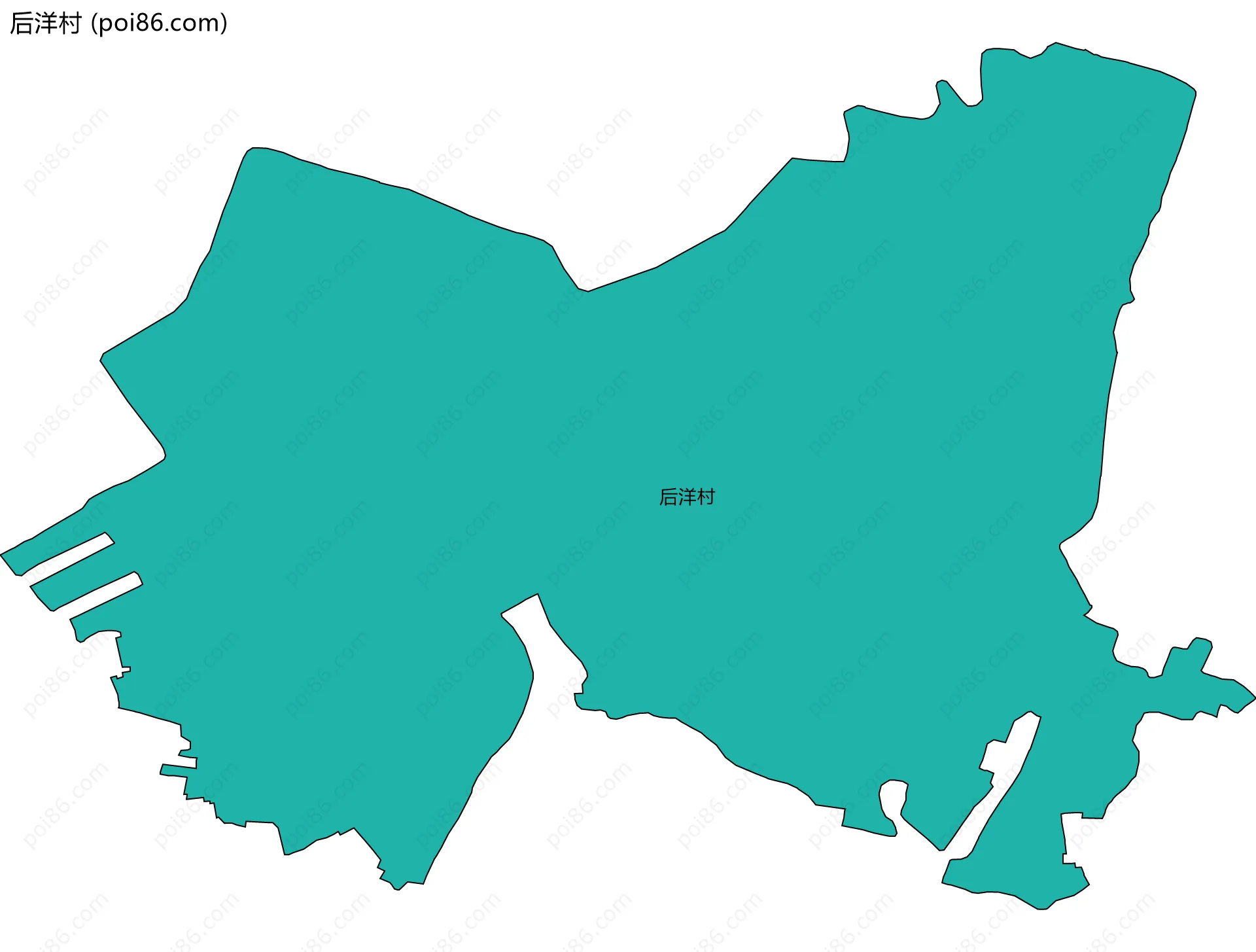 后洋村边界地图