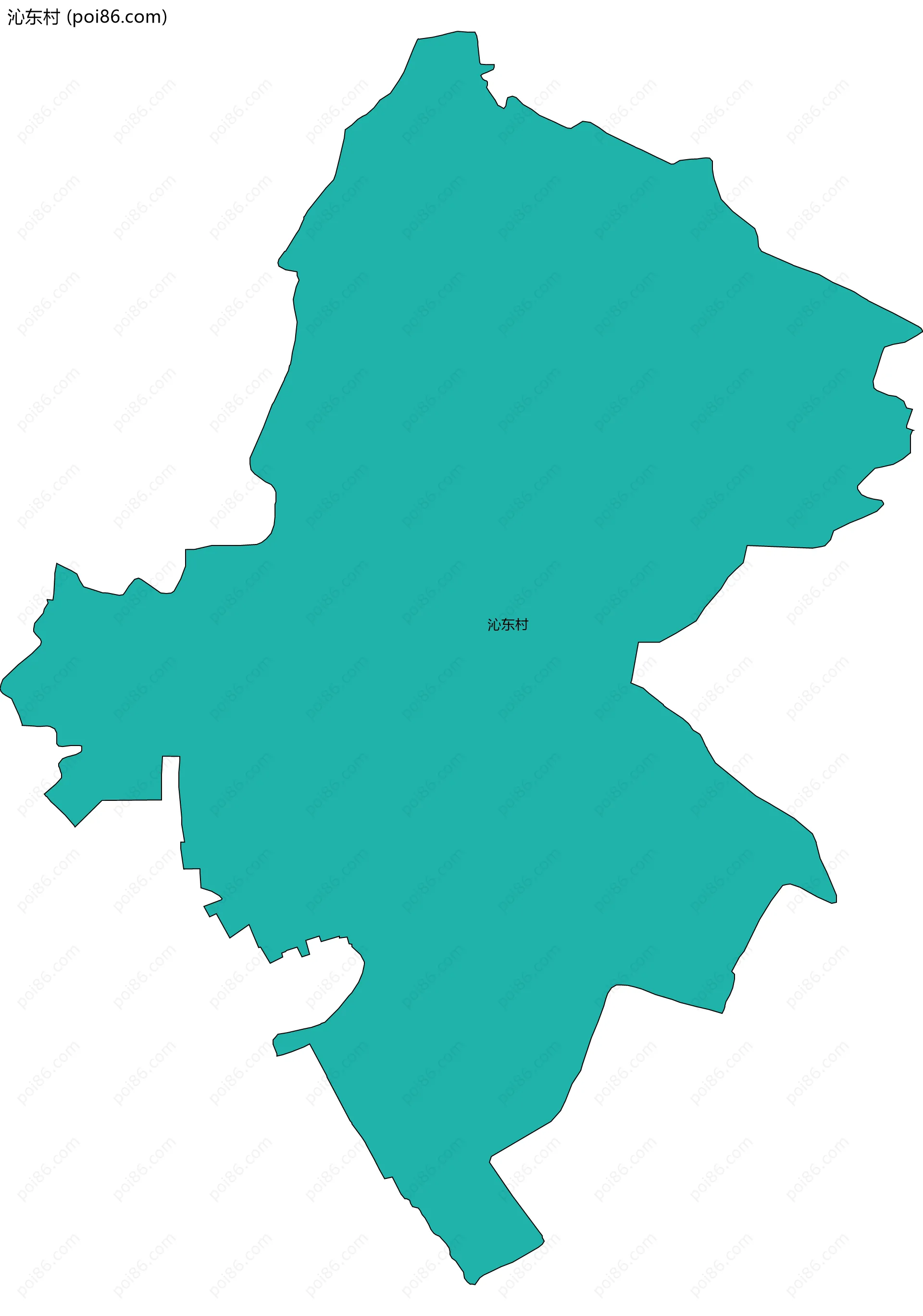 沁东村边界地图