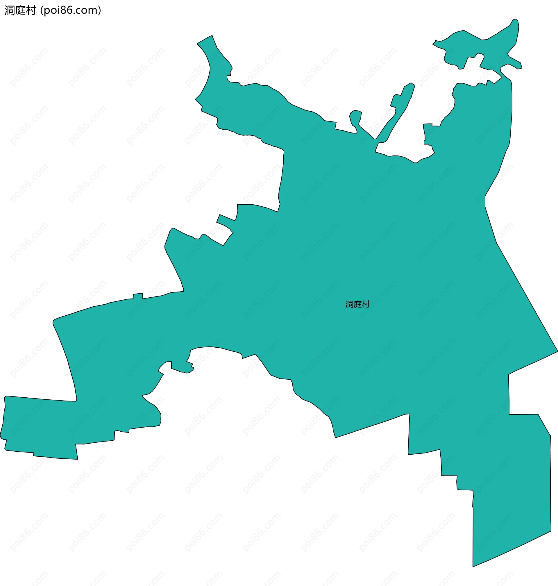 洞庭村边界地图