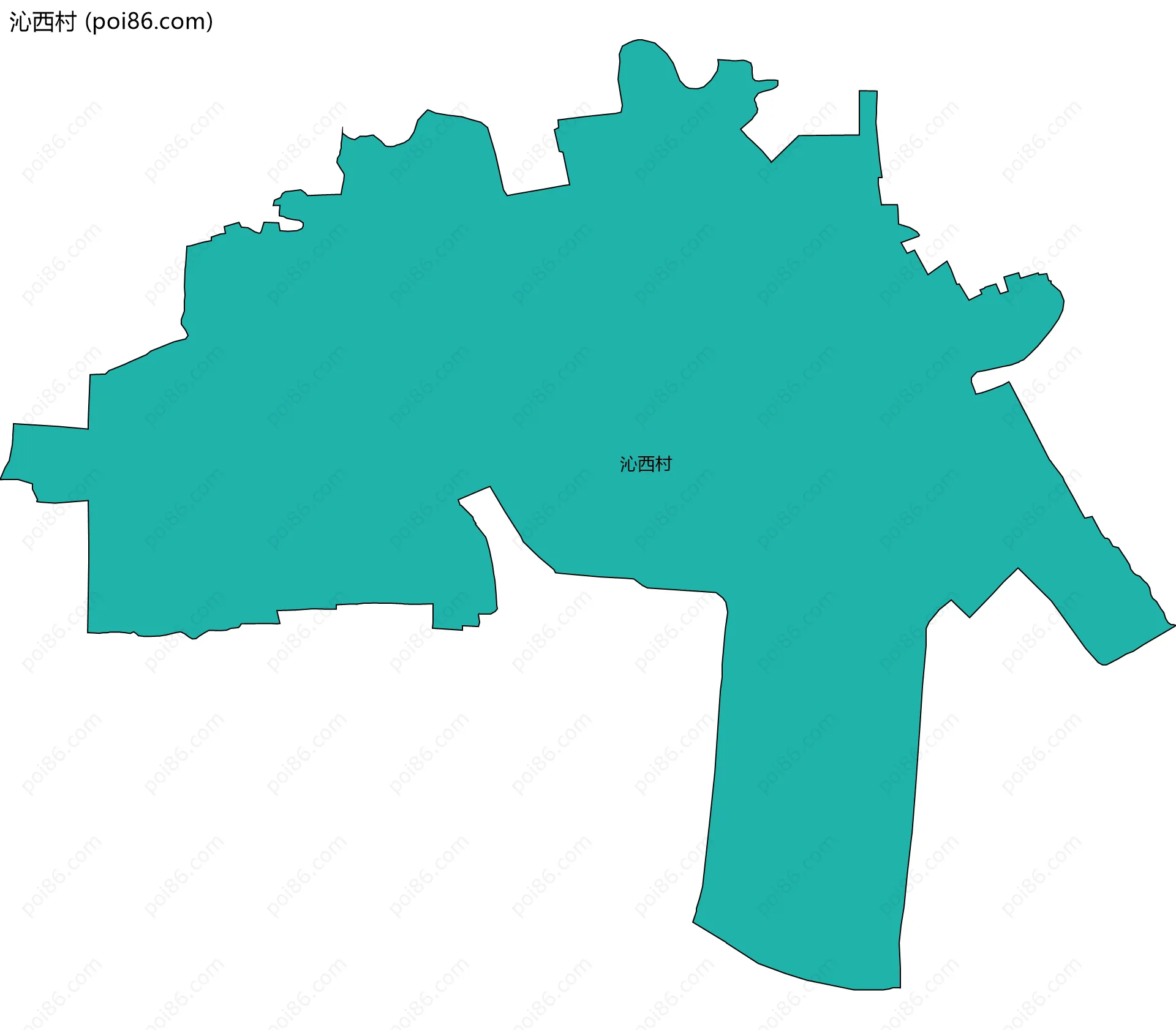 沁西村边界地图