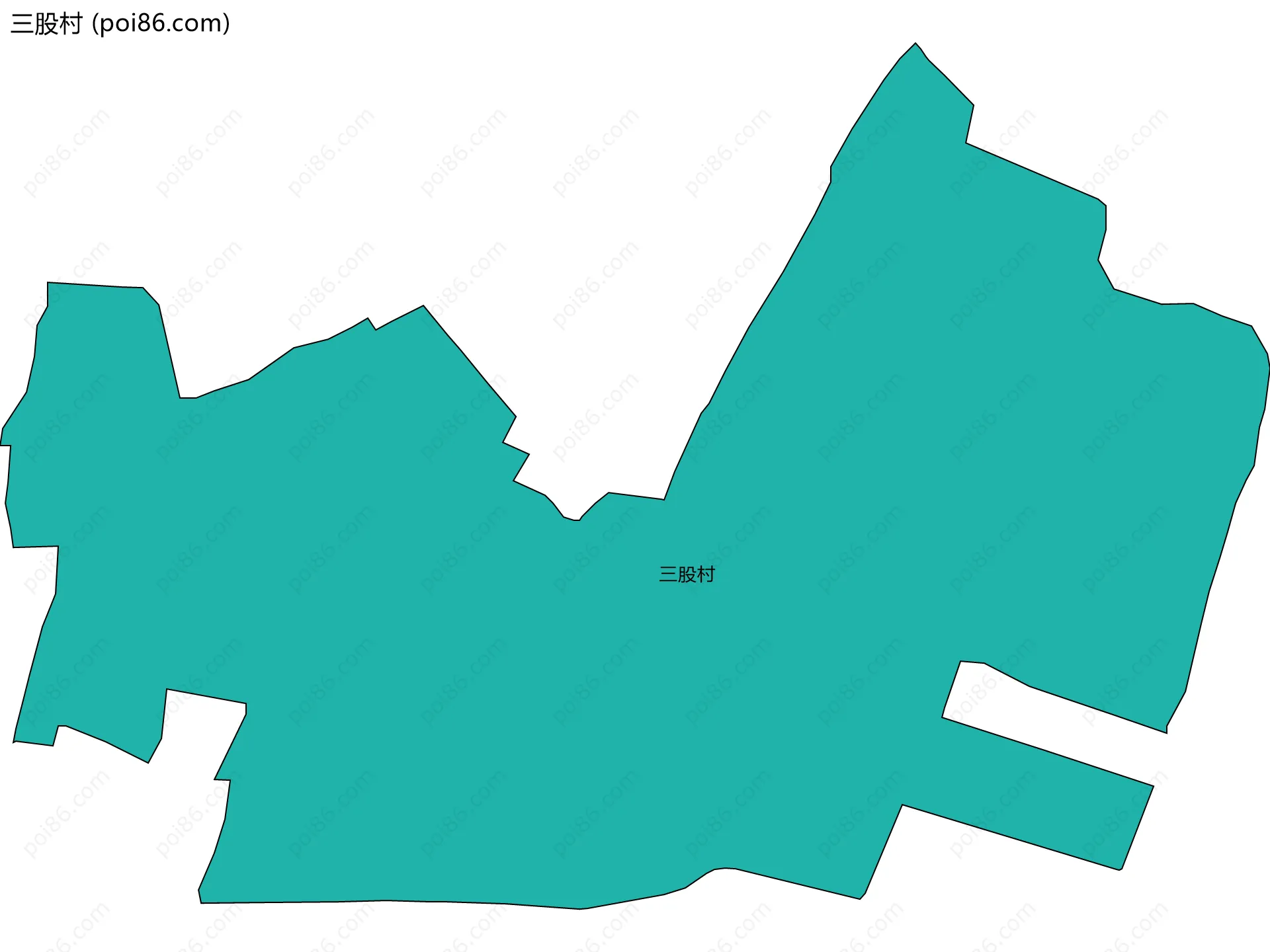 三股村边界地图