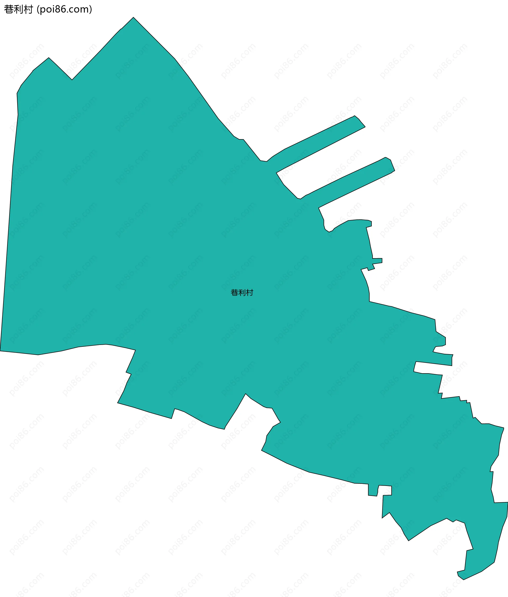 巷利村边界地图