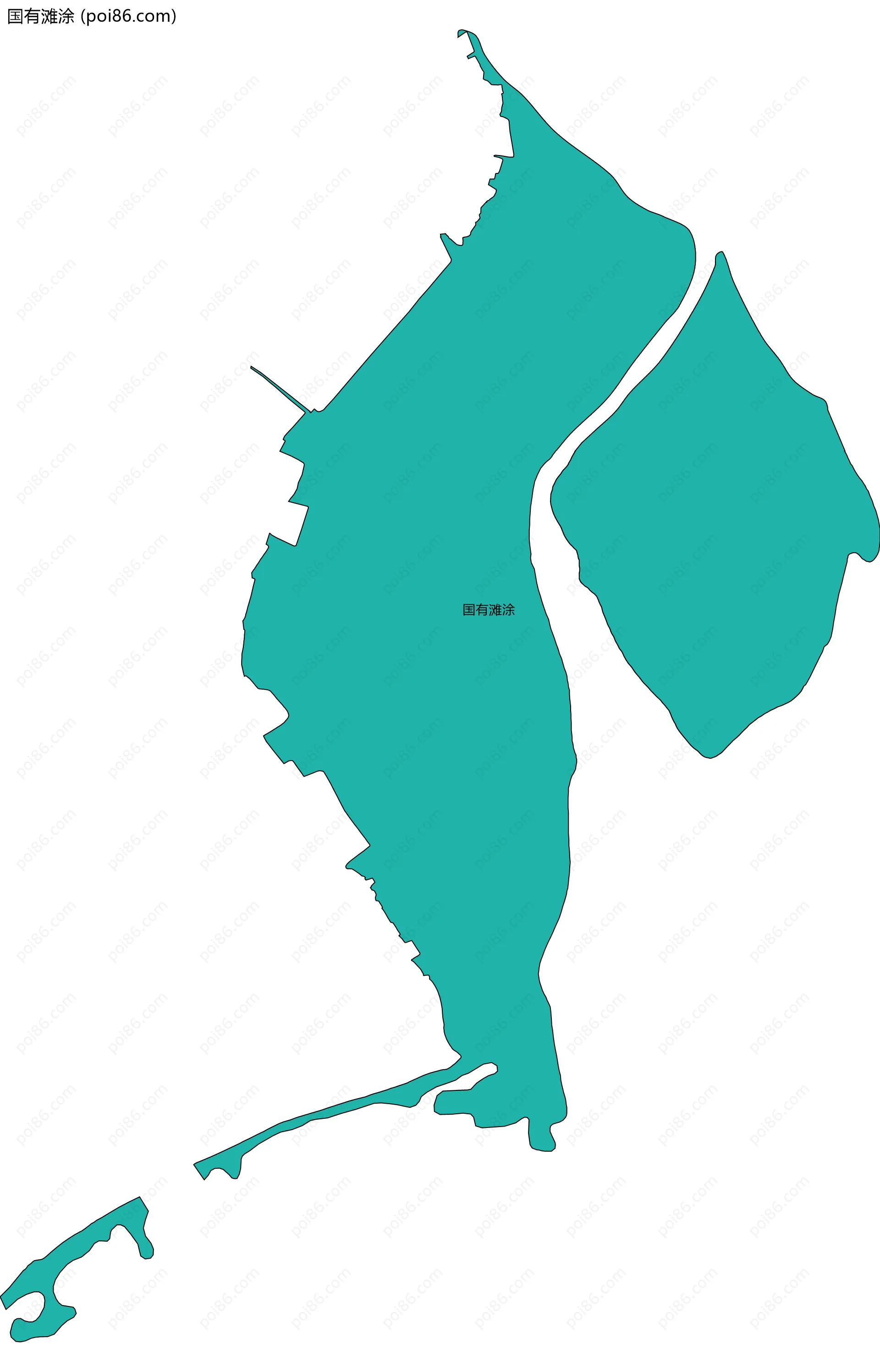 国有滩涂边界地图