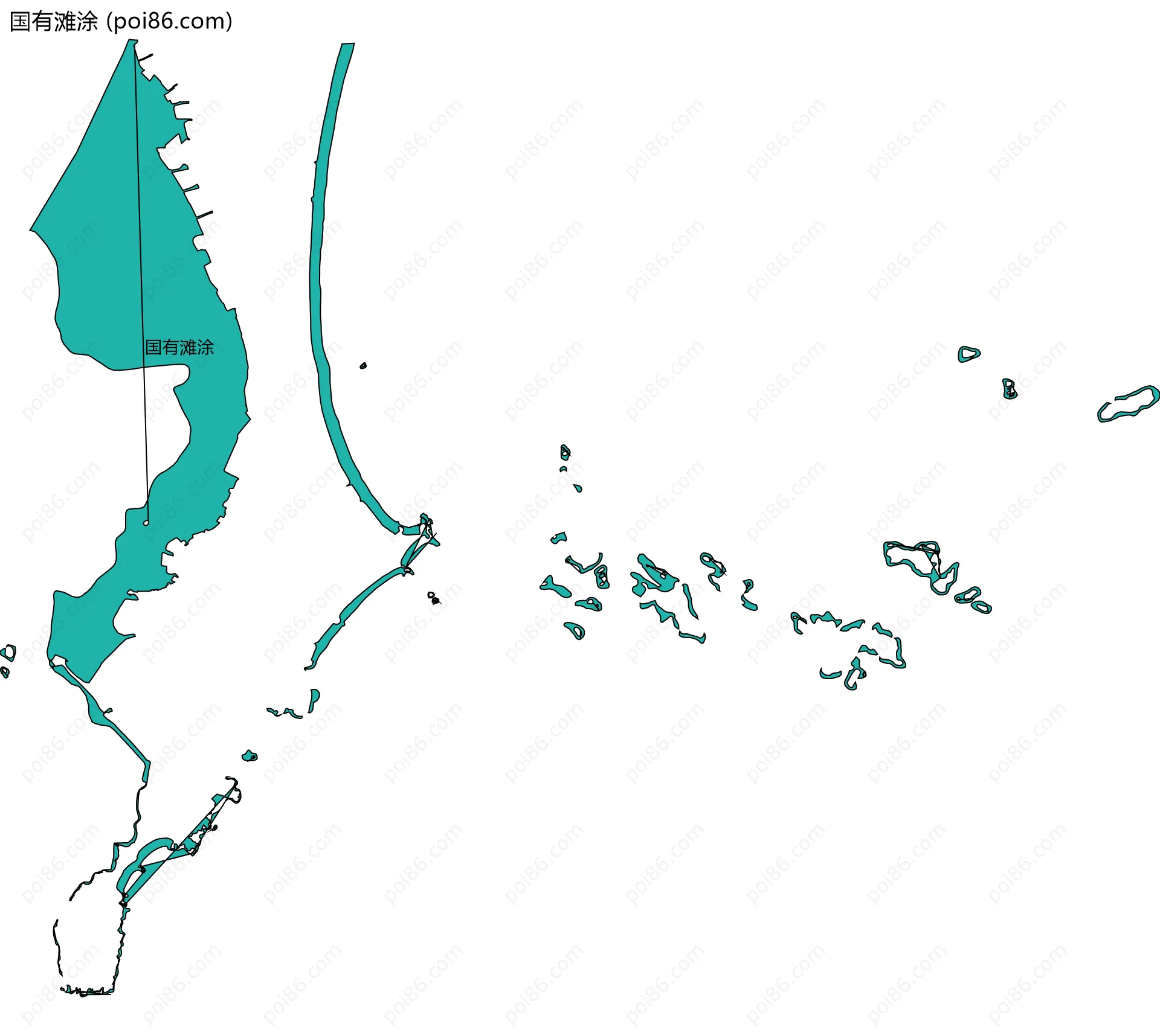 国有滩涂边界地图