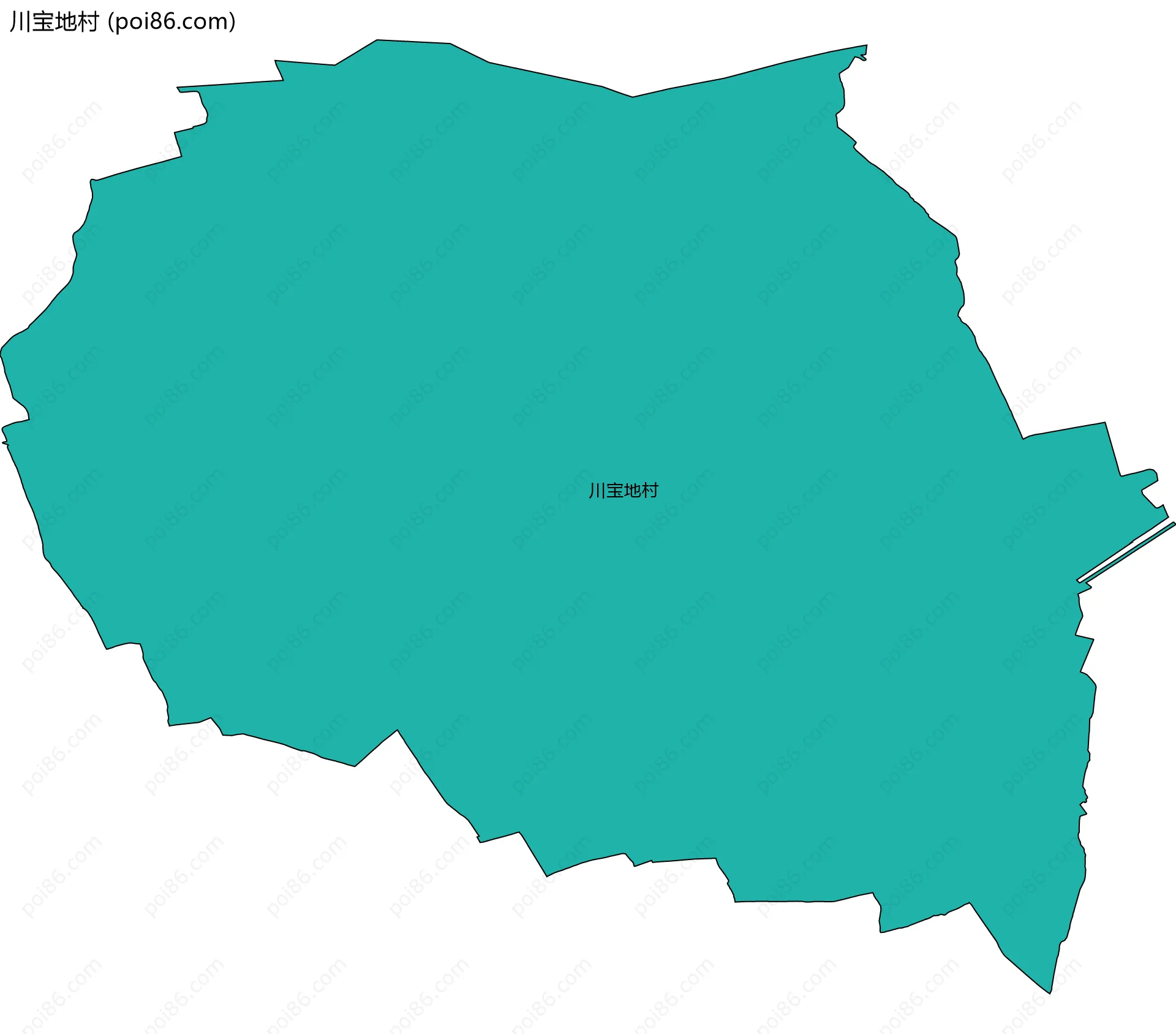 川宝地村边界地图