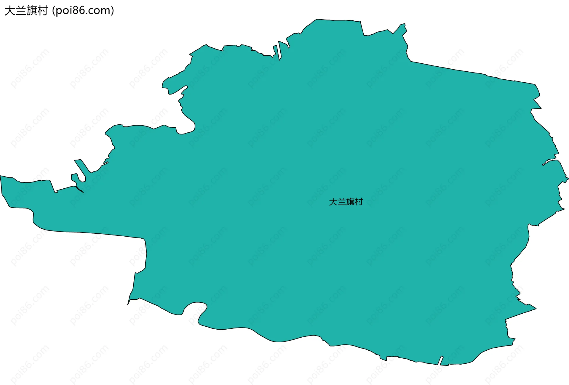 大兰旗村边界地图