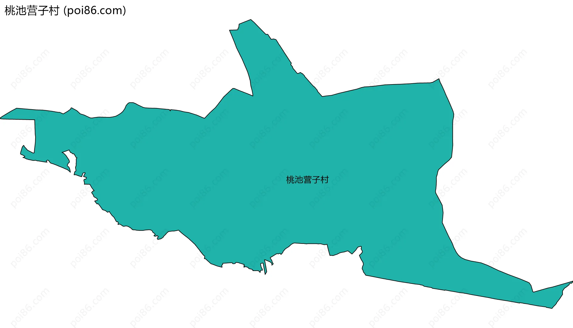 桃池营子村边界地图