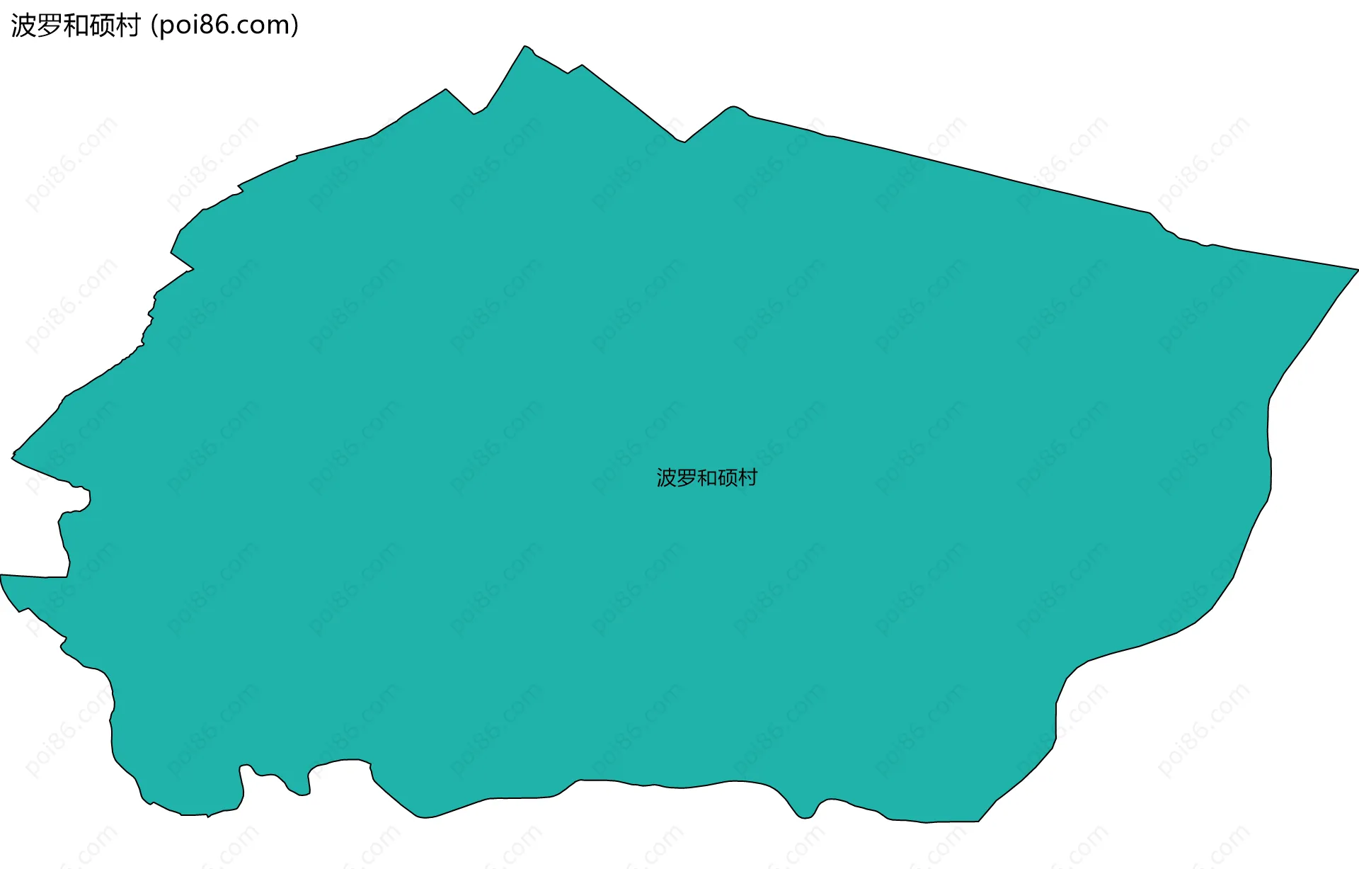波罗和硕村边界地图