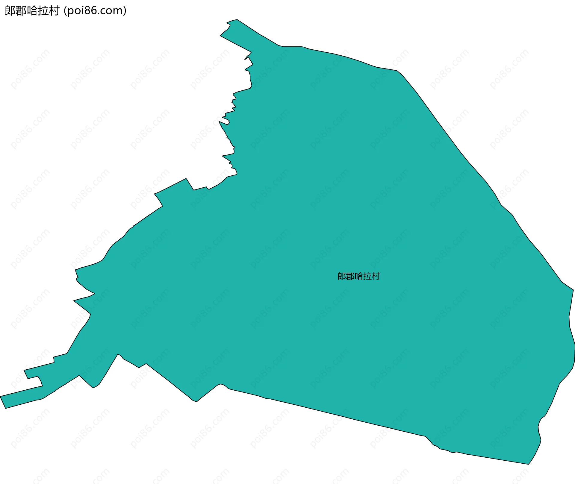 郎郡哈拉村边界地图