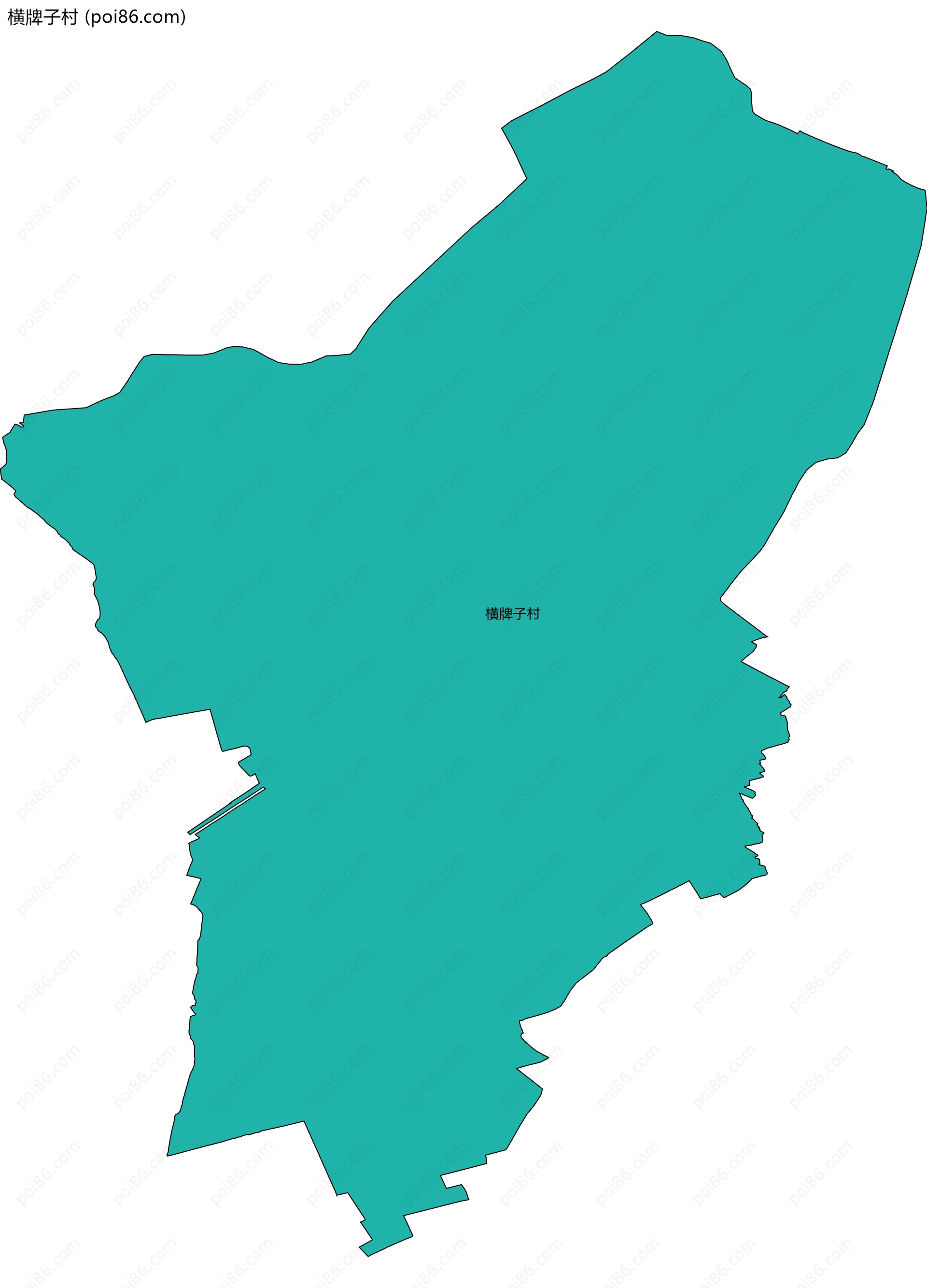 横牌子村边界地图