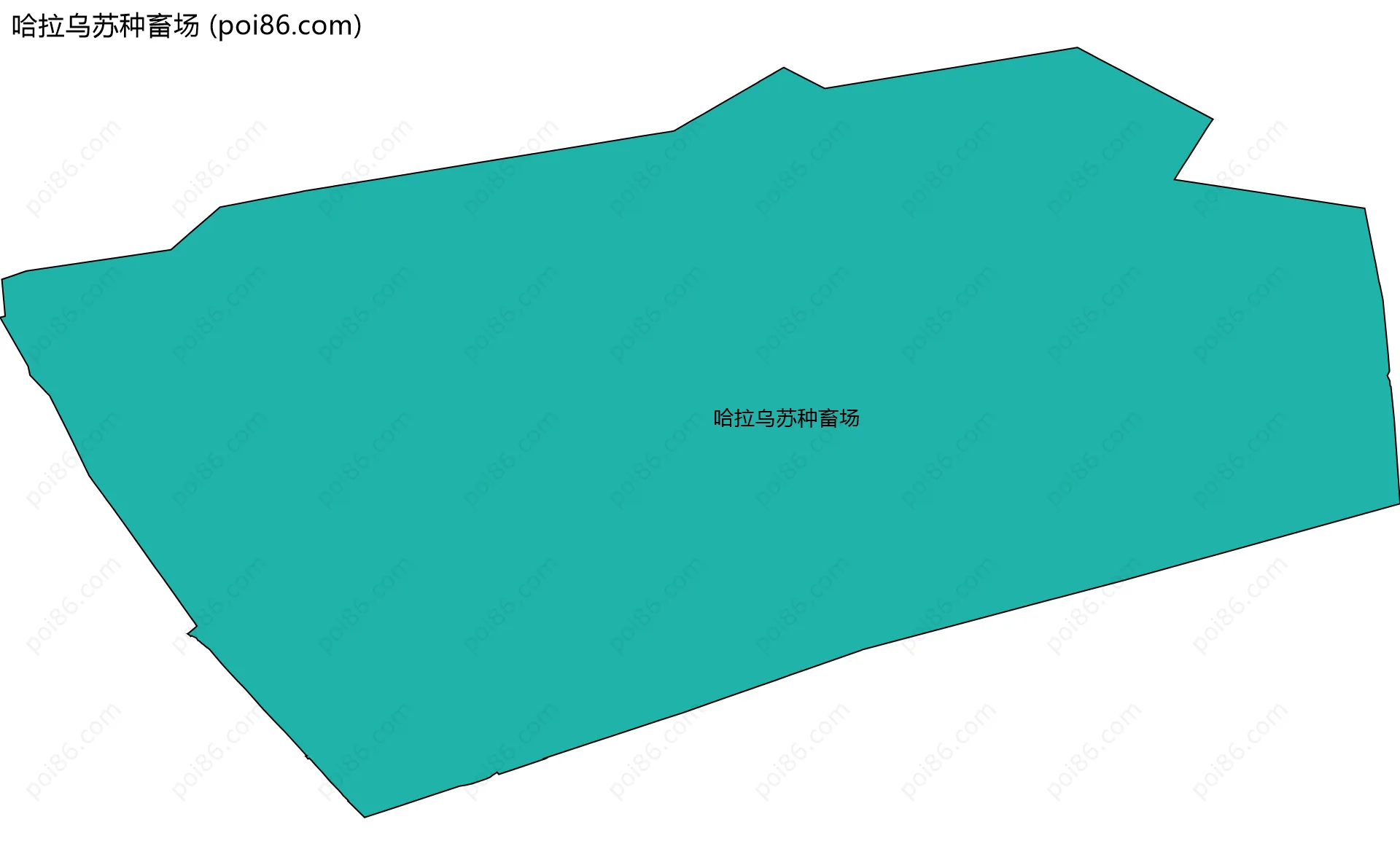 哈拉乌苏种畜场边界地图