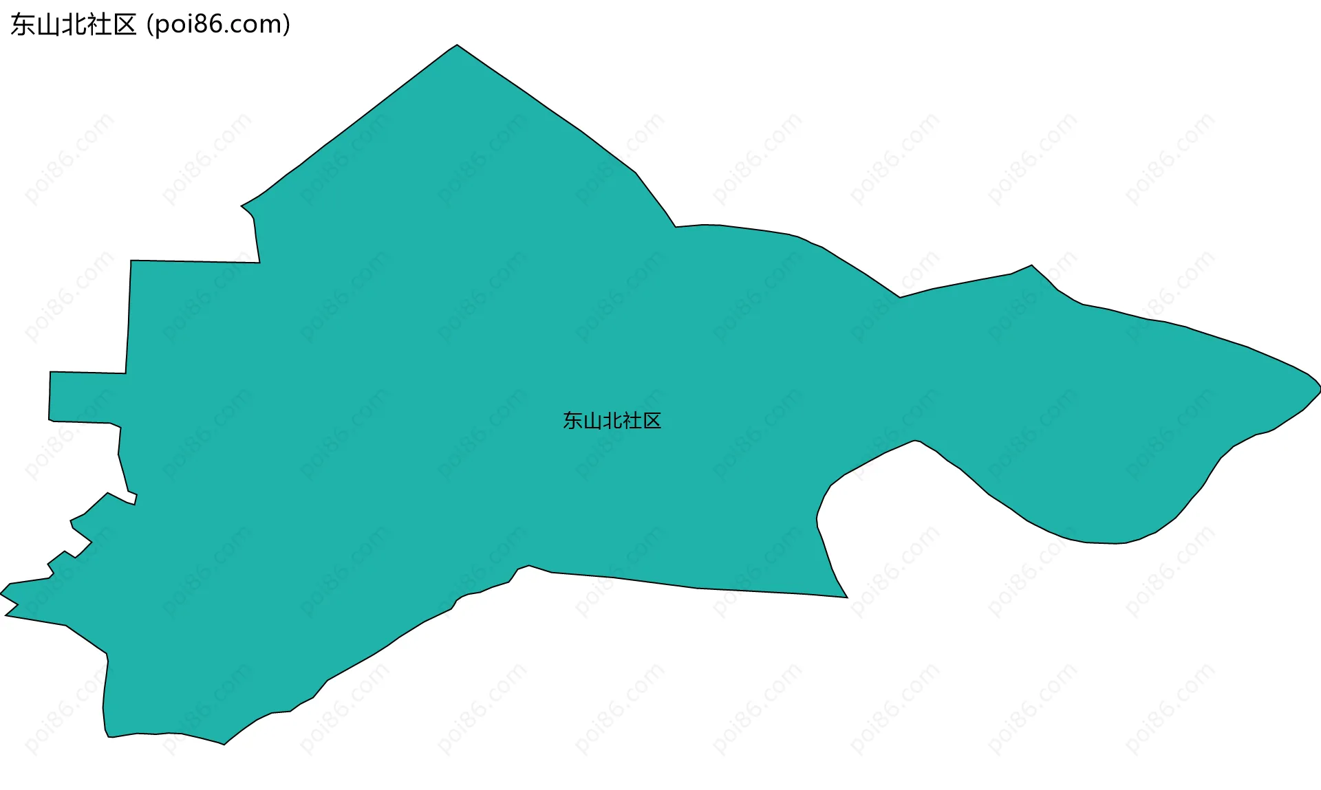 东山北社区边界地图