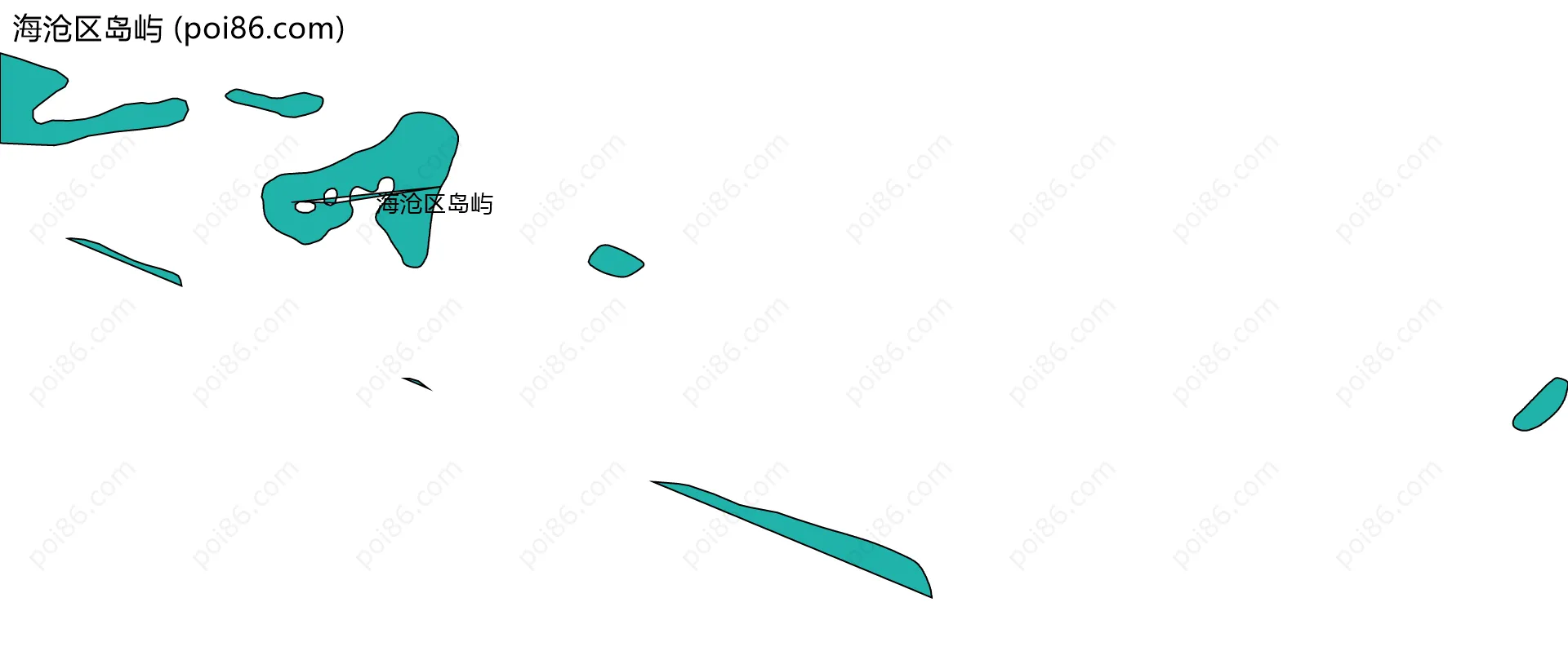 海沧区岛屿边界地图(五级行政区划)