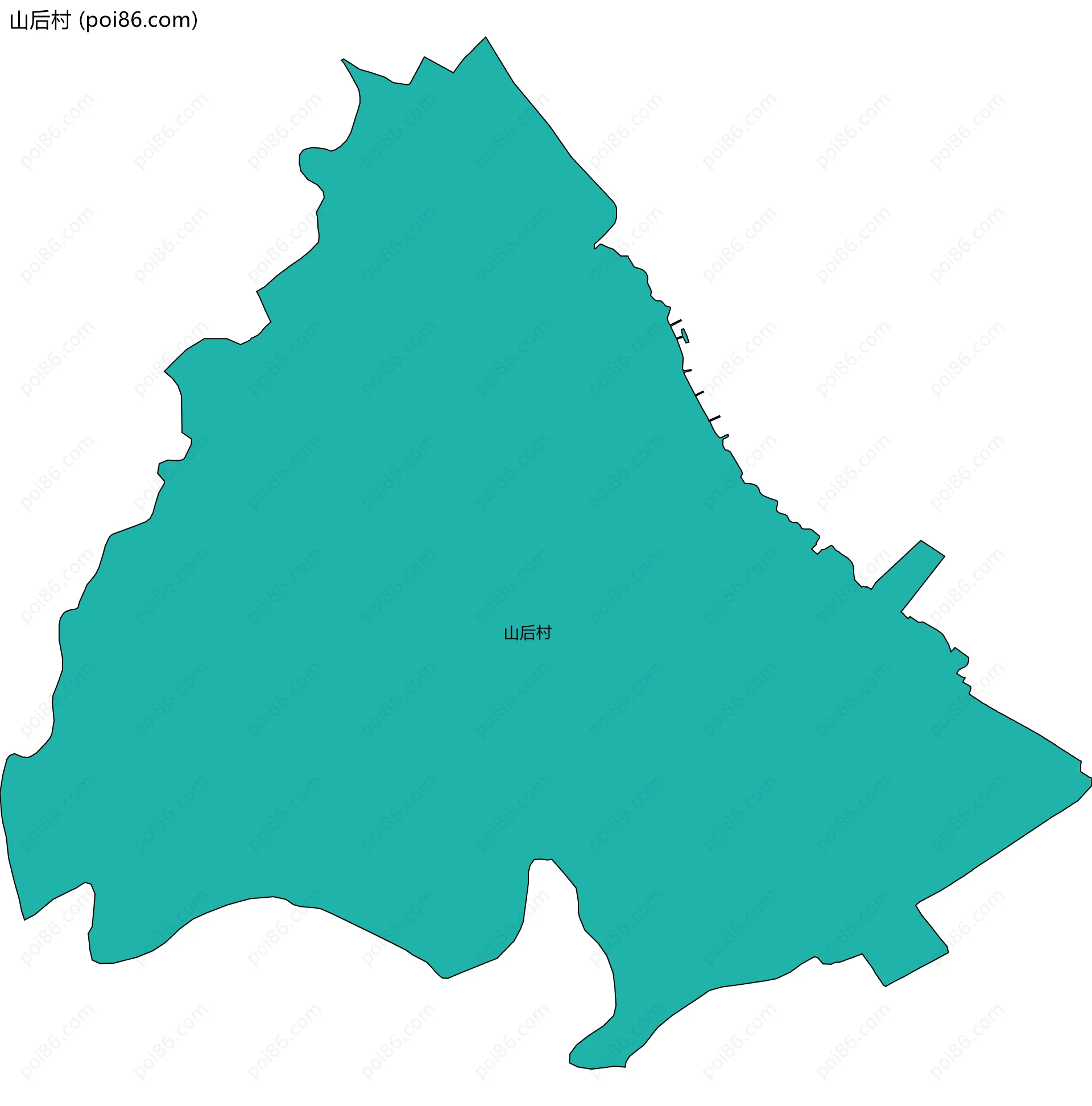 山后村边界地图