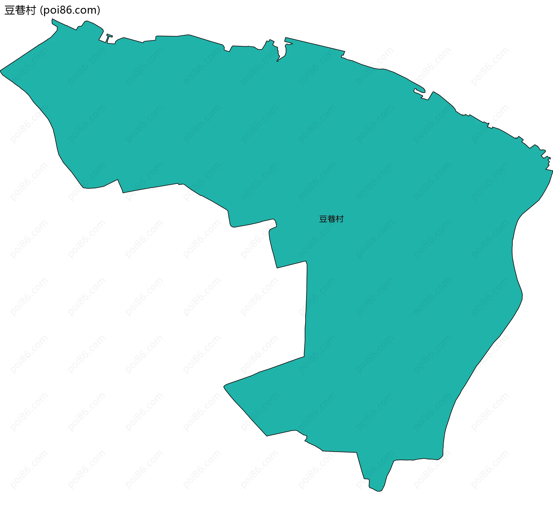 豆巷村边界地图