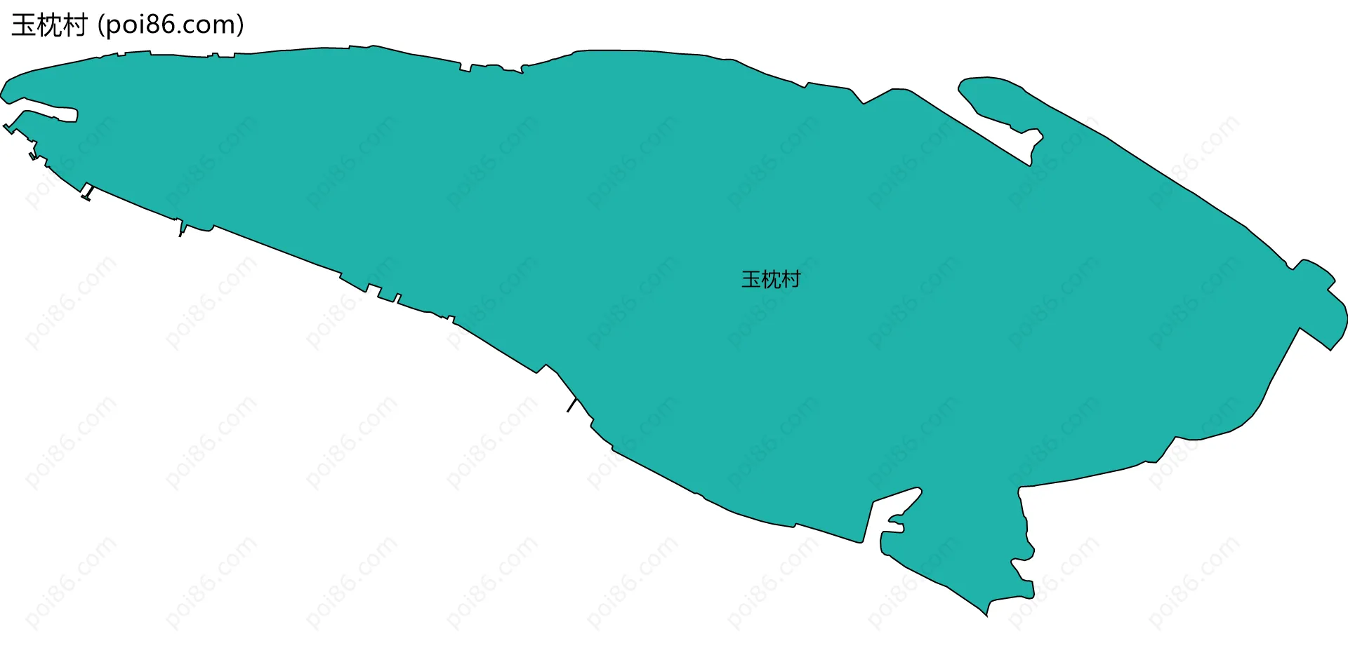 玉枕村边界地图