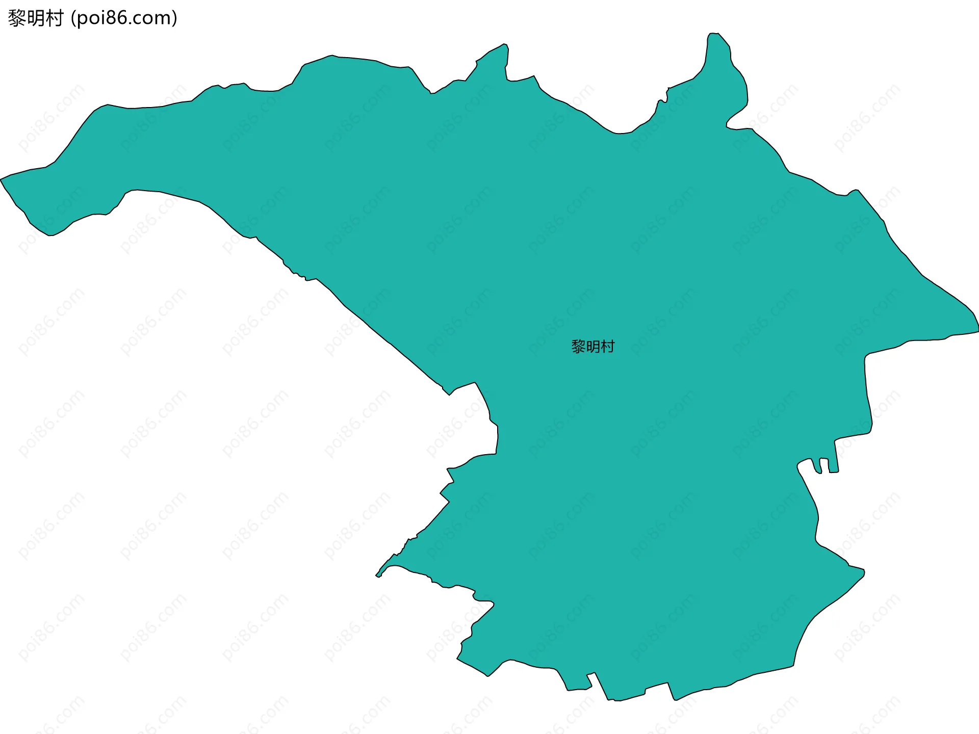 黎明村边界地图