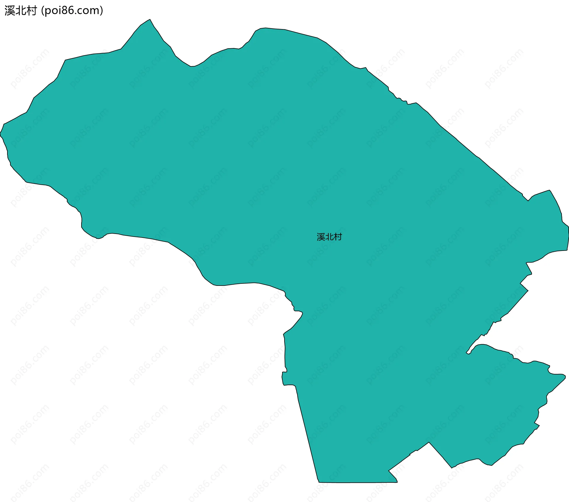 溪北村边界地图