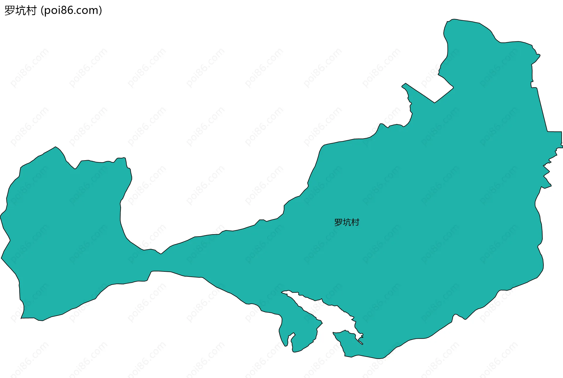 罗坑村边界地图