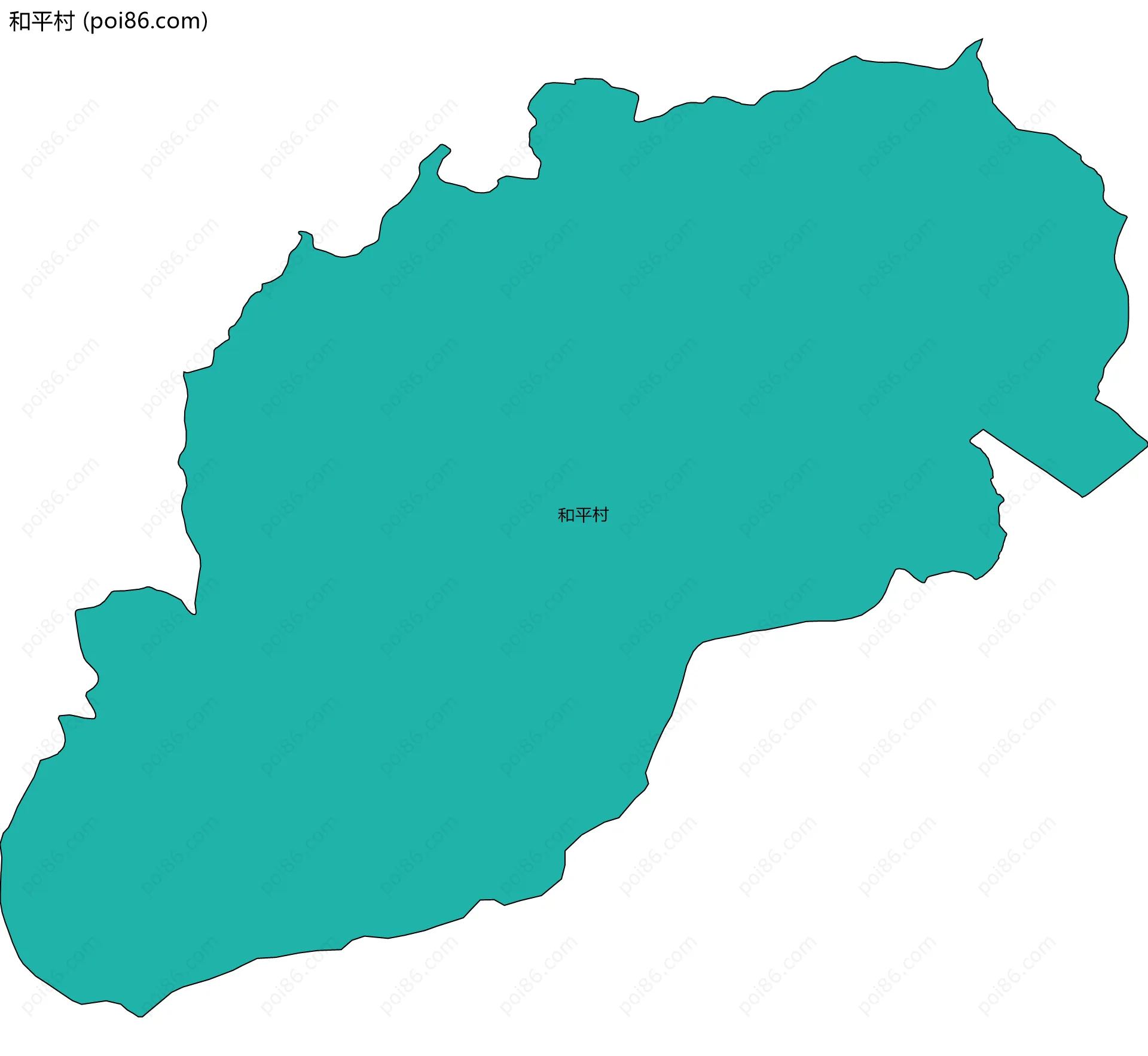 和平村边界地图