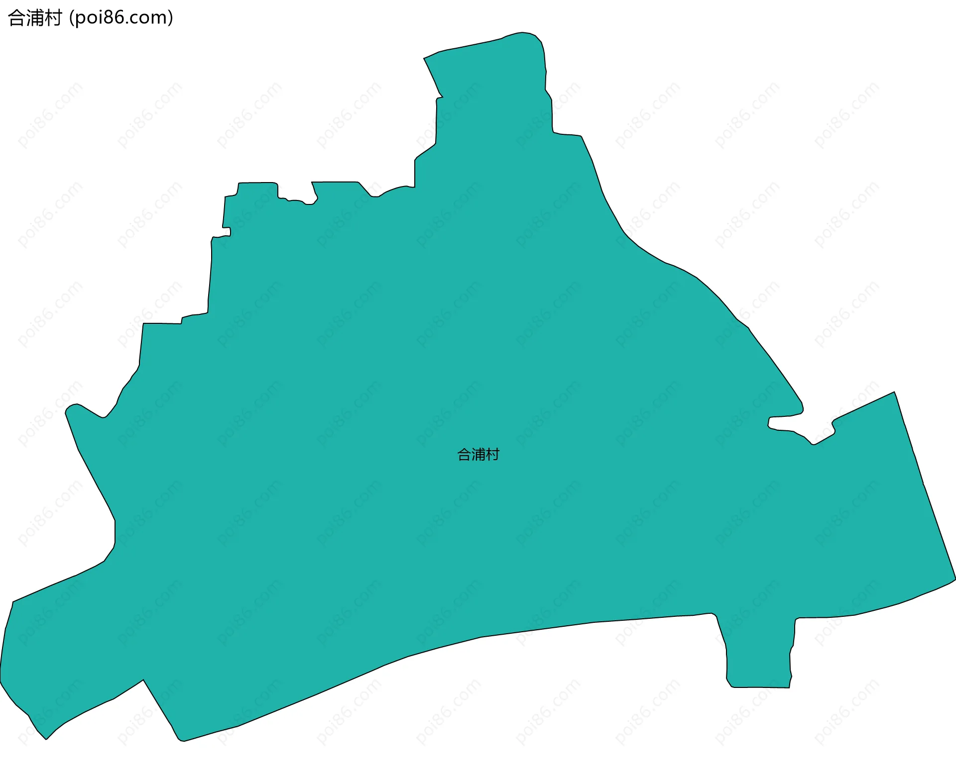 合浦村边界地图