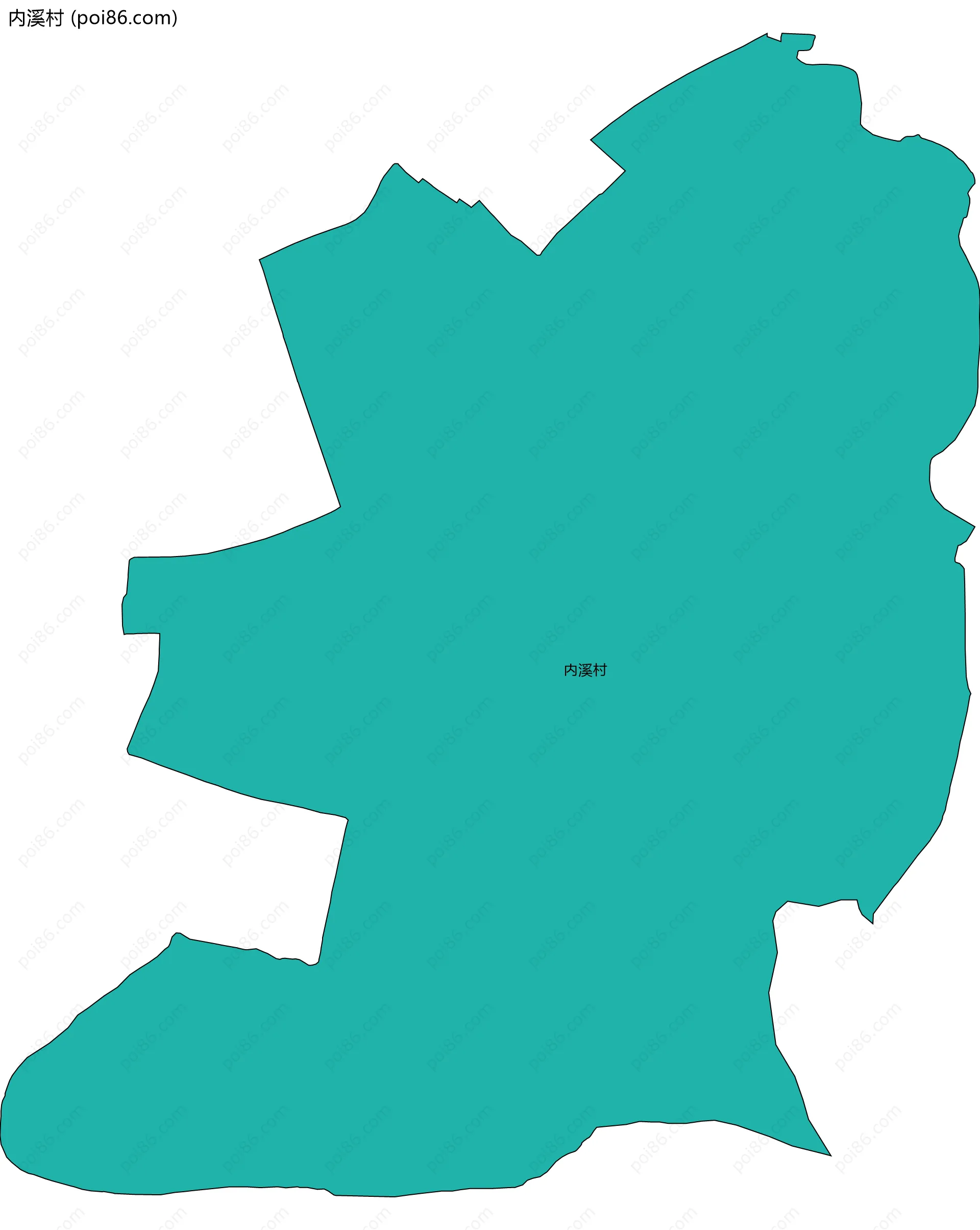 内溪村边界地图