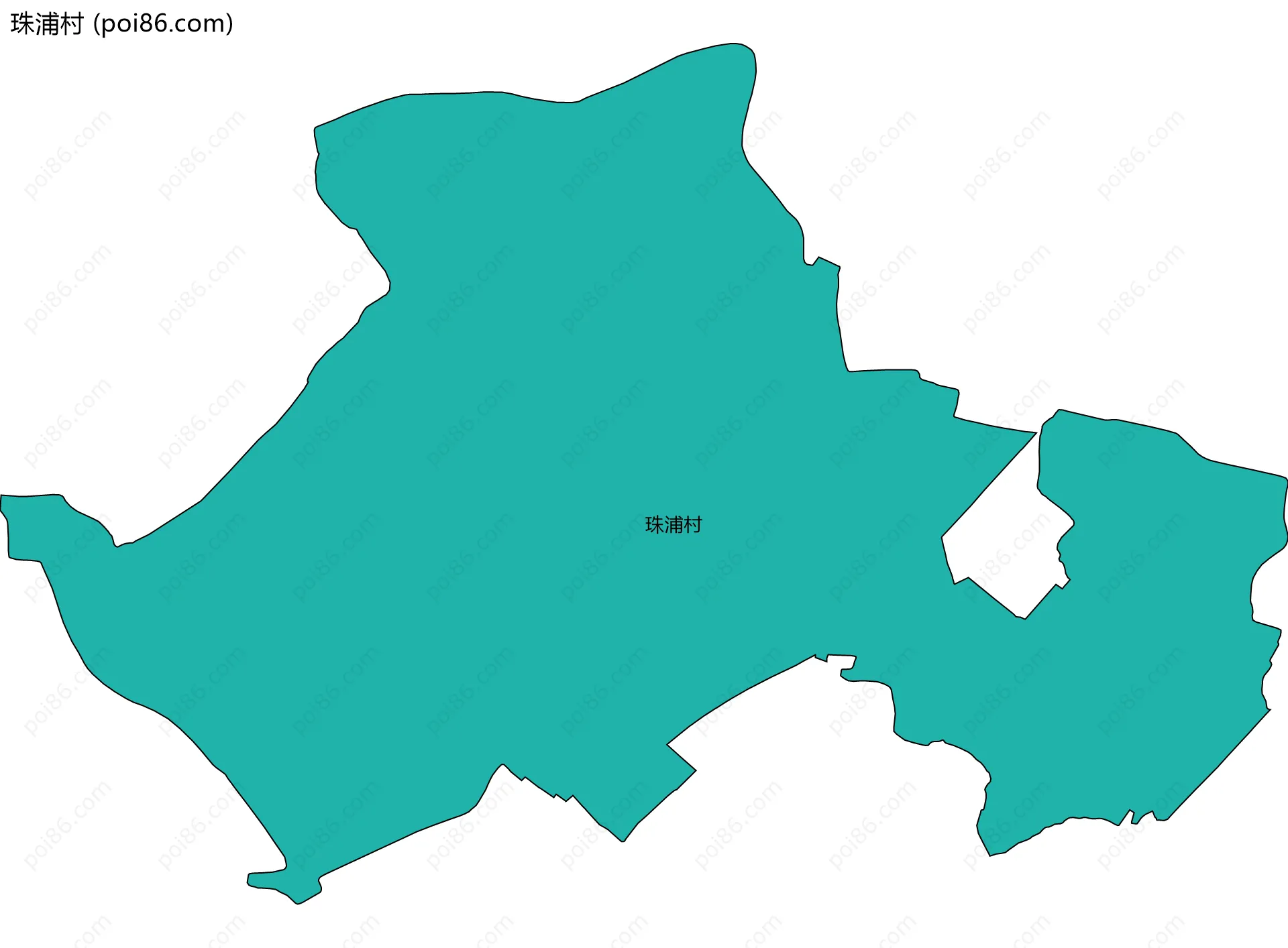 珠浦村边界地图
