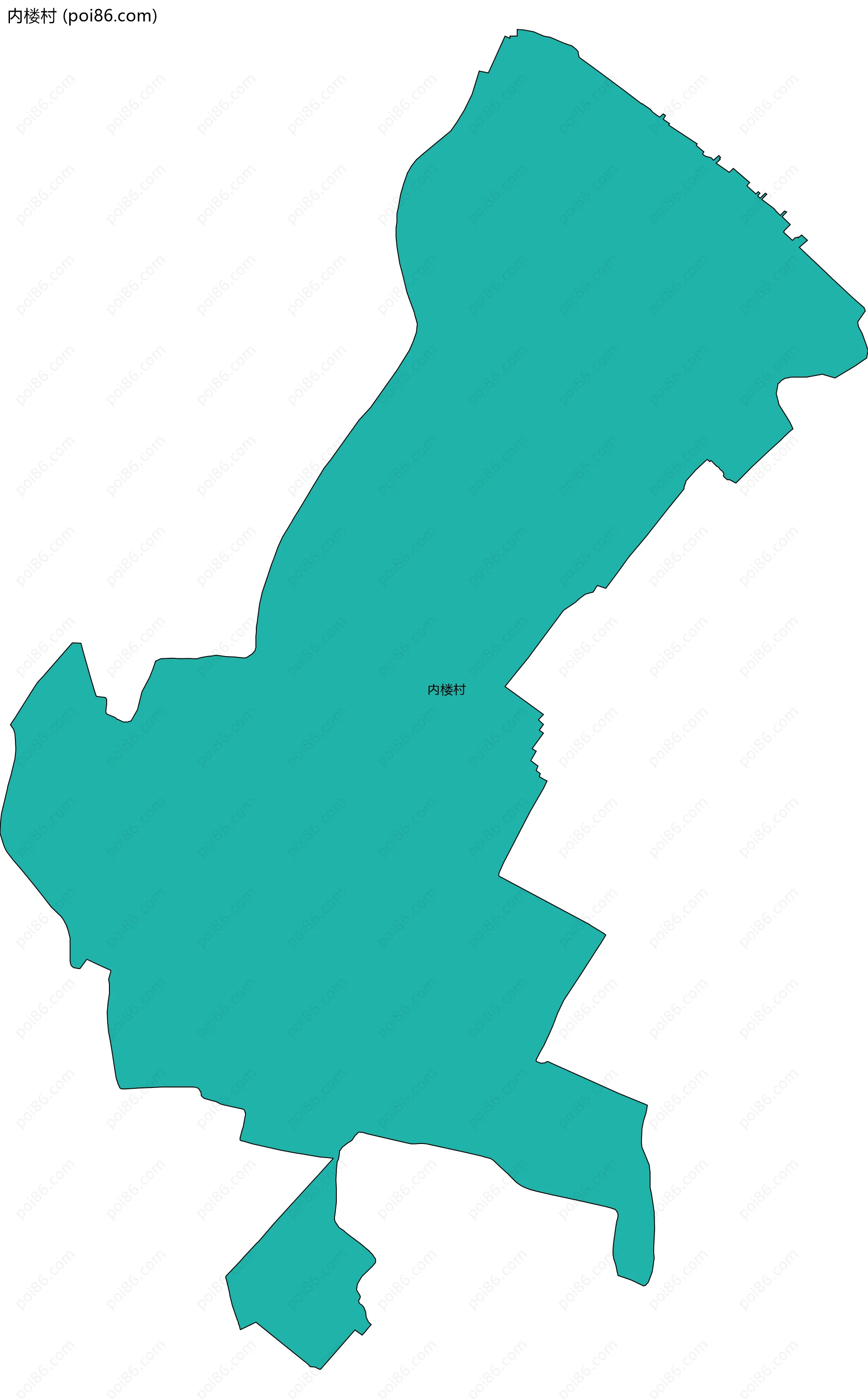 内楼村边界地图