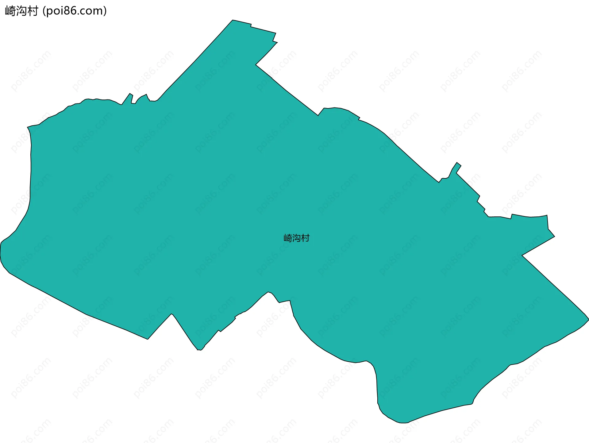 崎沟村边界地图