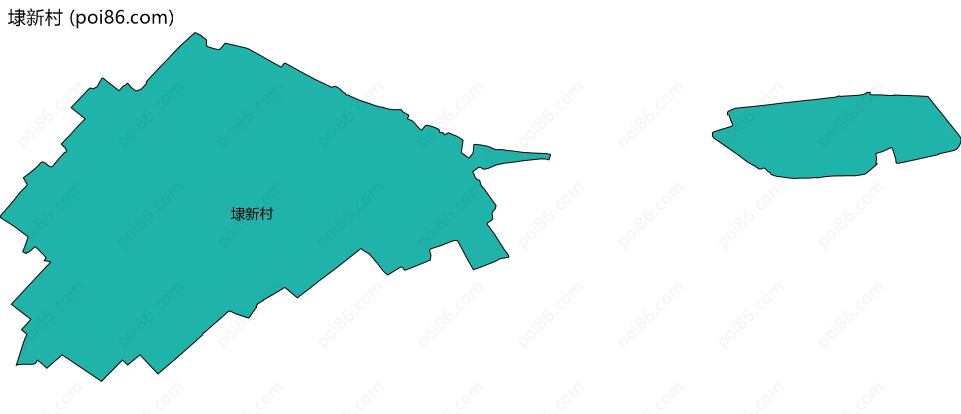 埭新村边界地图