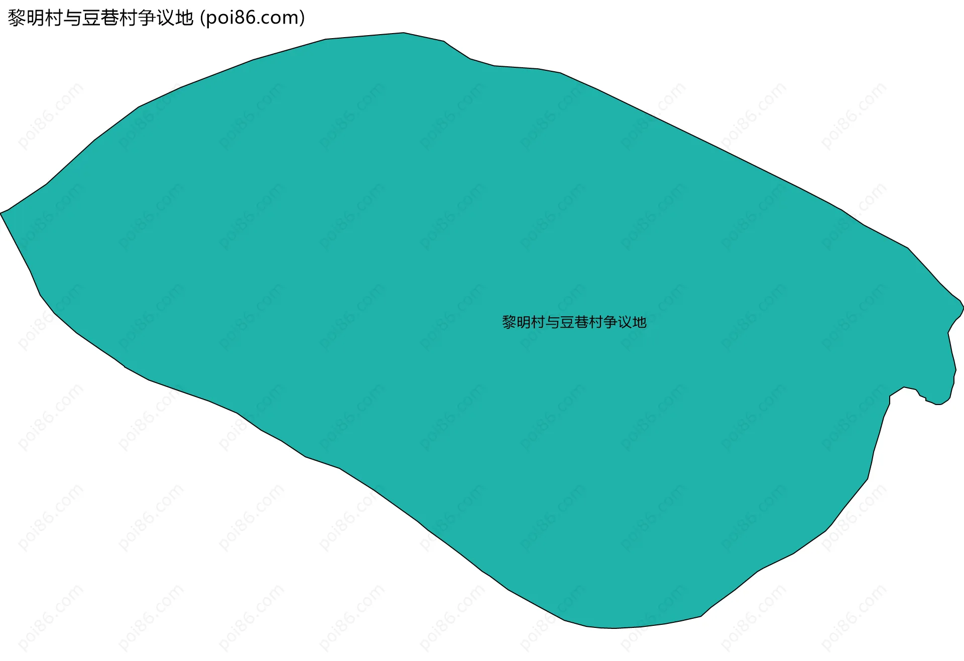 黎明村与豆巷村争议地边界地图