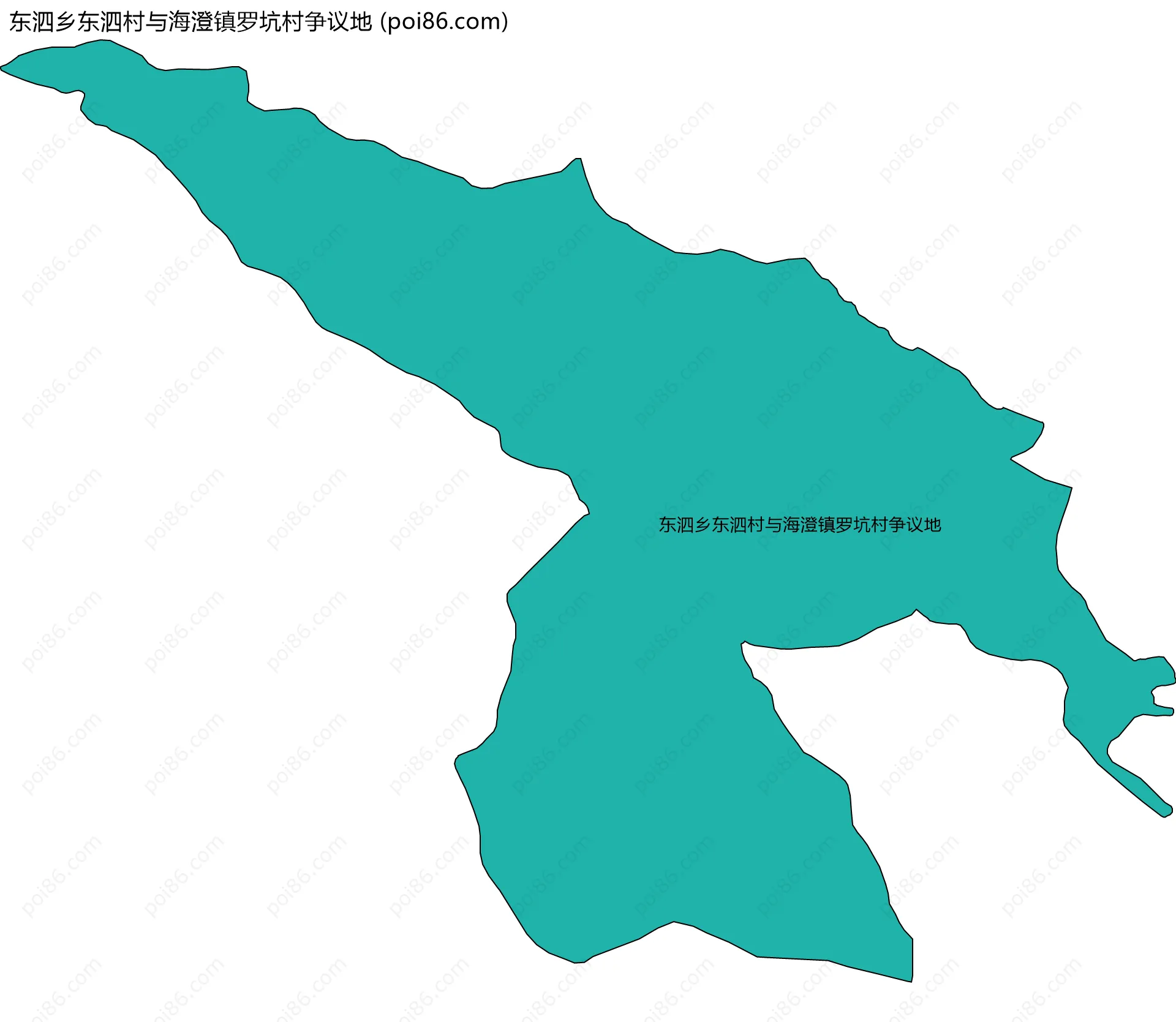 东泗乡东泗村与海澄镇罗坑村争议地边界地图