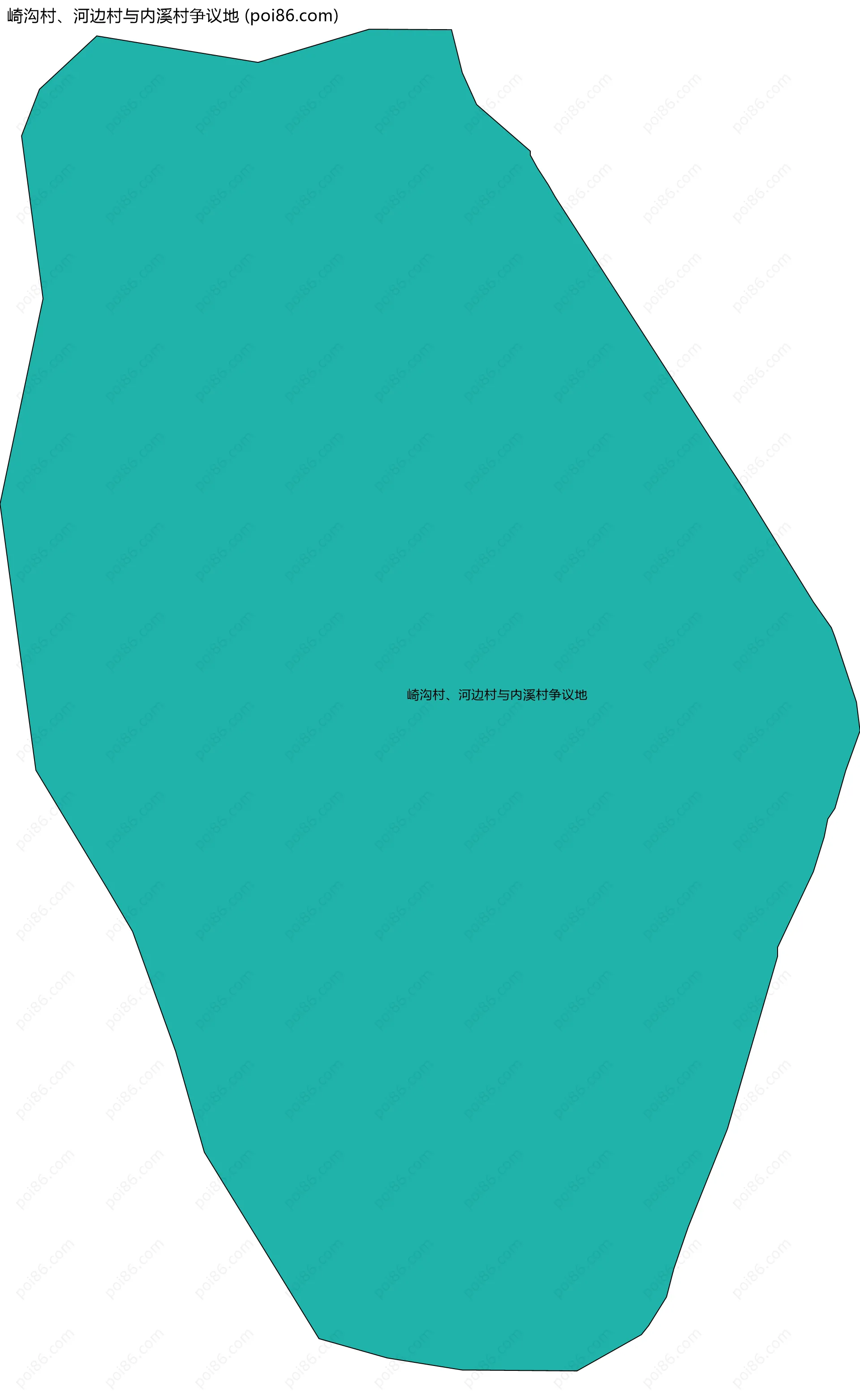 崎沟村、河边村与内溪村争议地边界地图