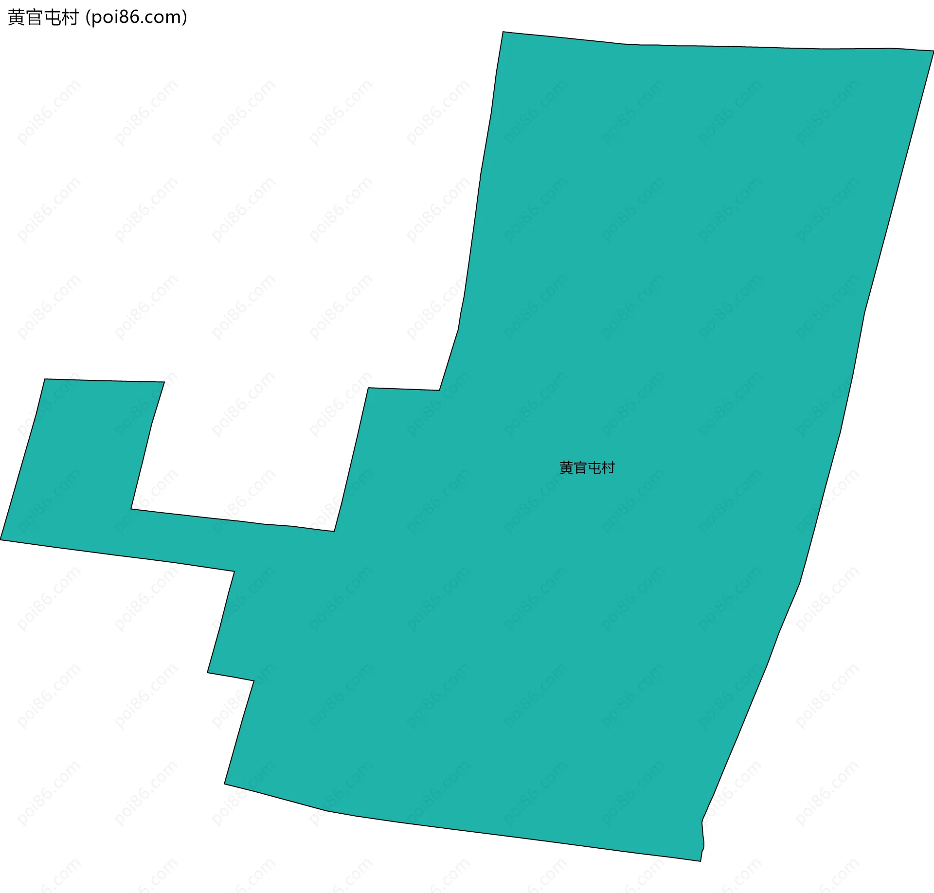 黄官屯村边界地图