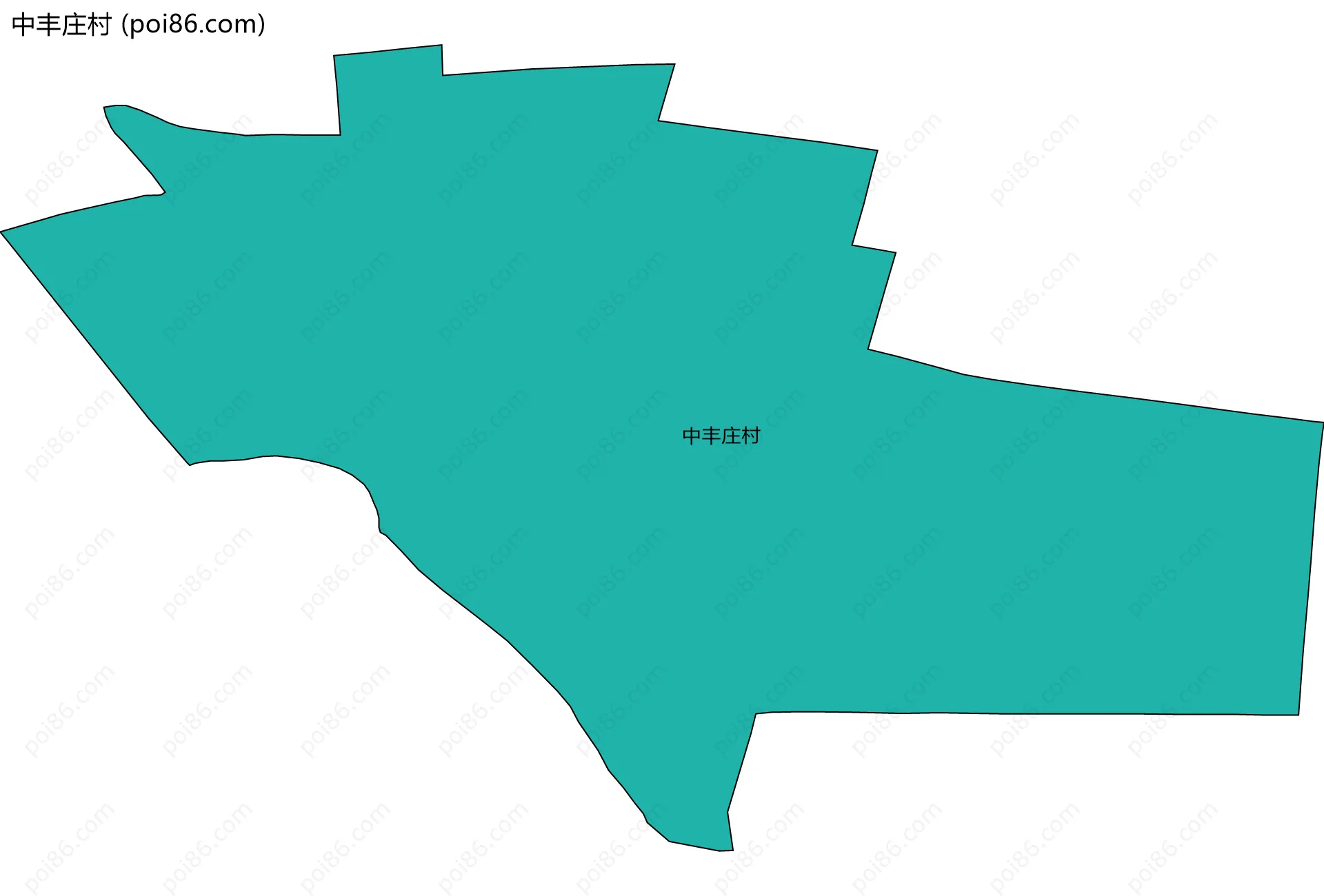 中丰庄村边界地图