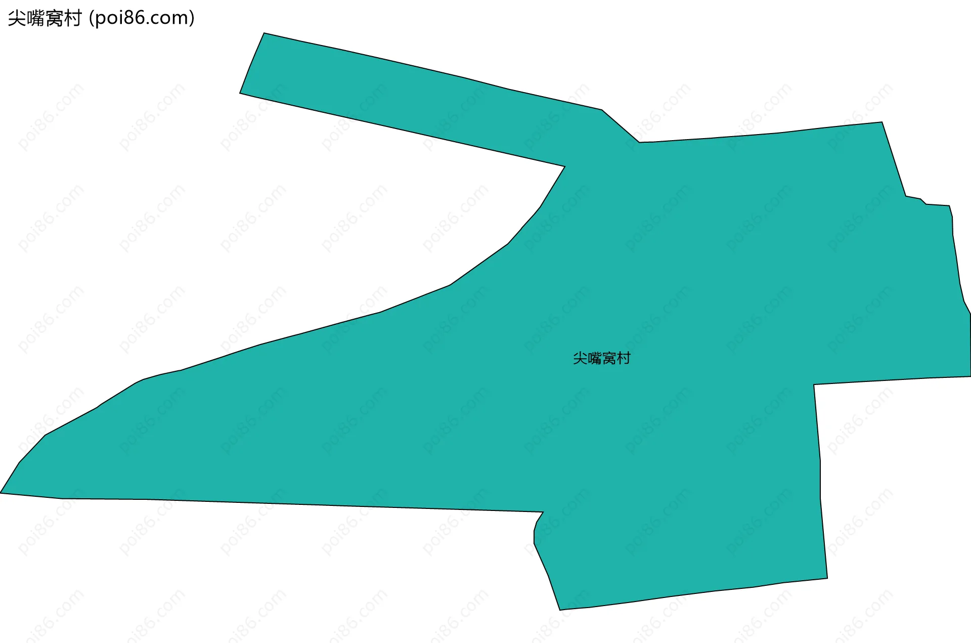 尖嘴窝村边界地图