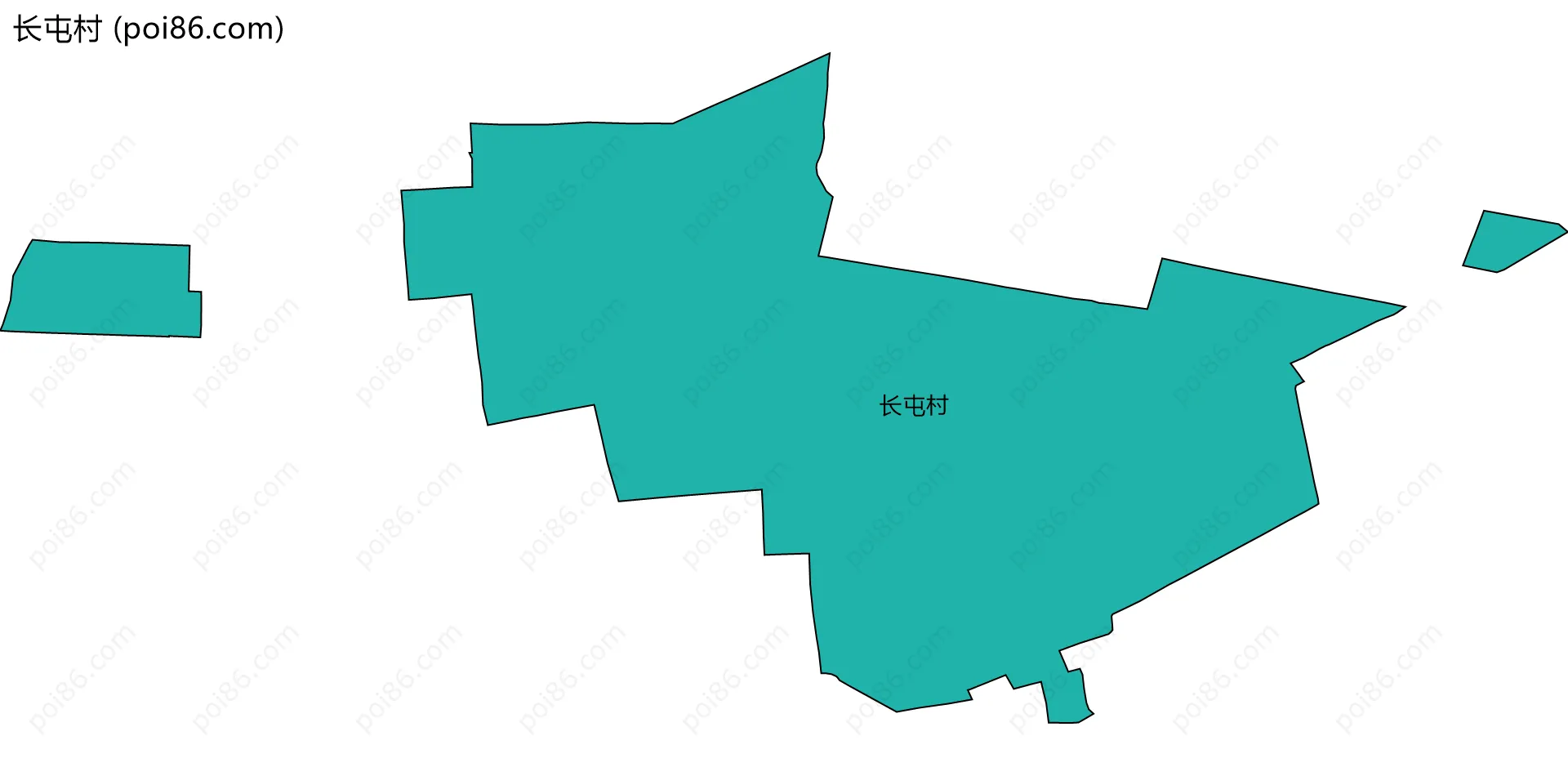 长屯村边界地图