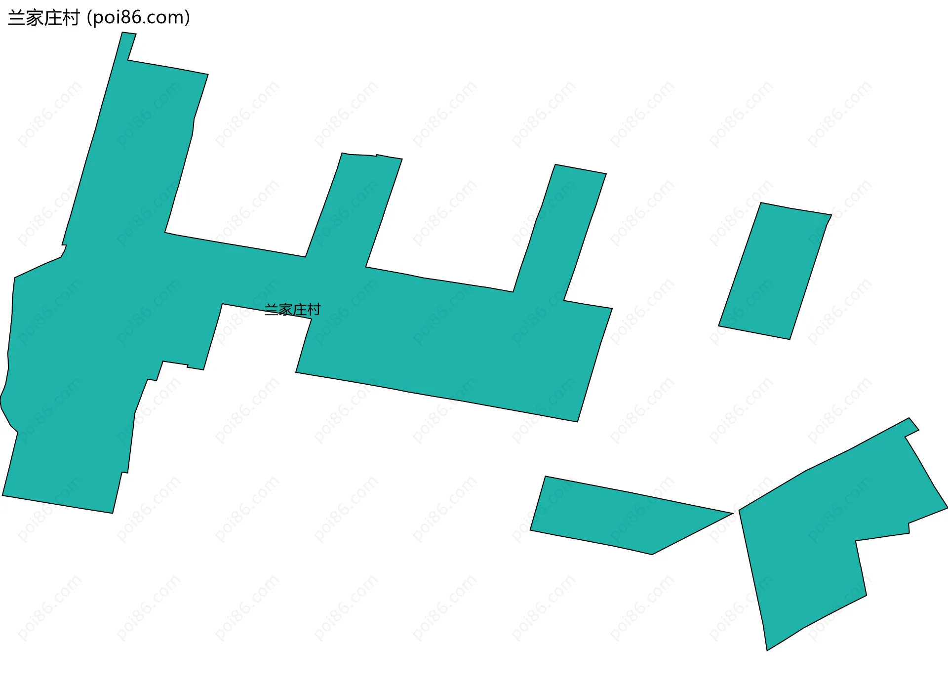 兰家庄村边界地图