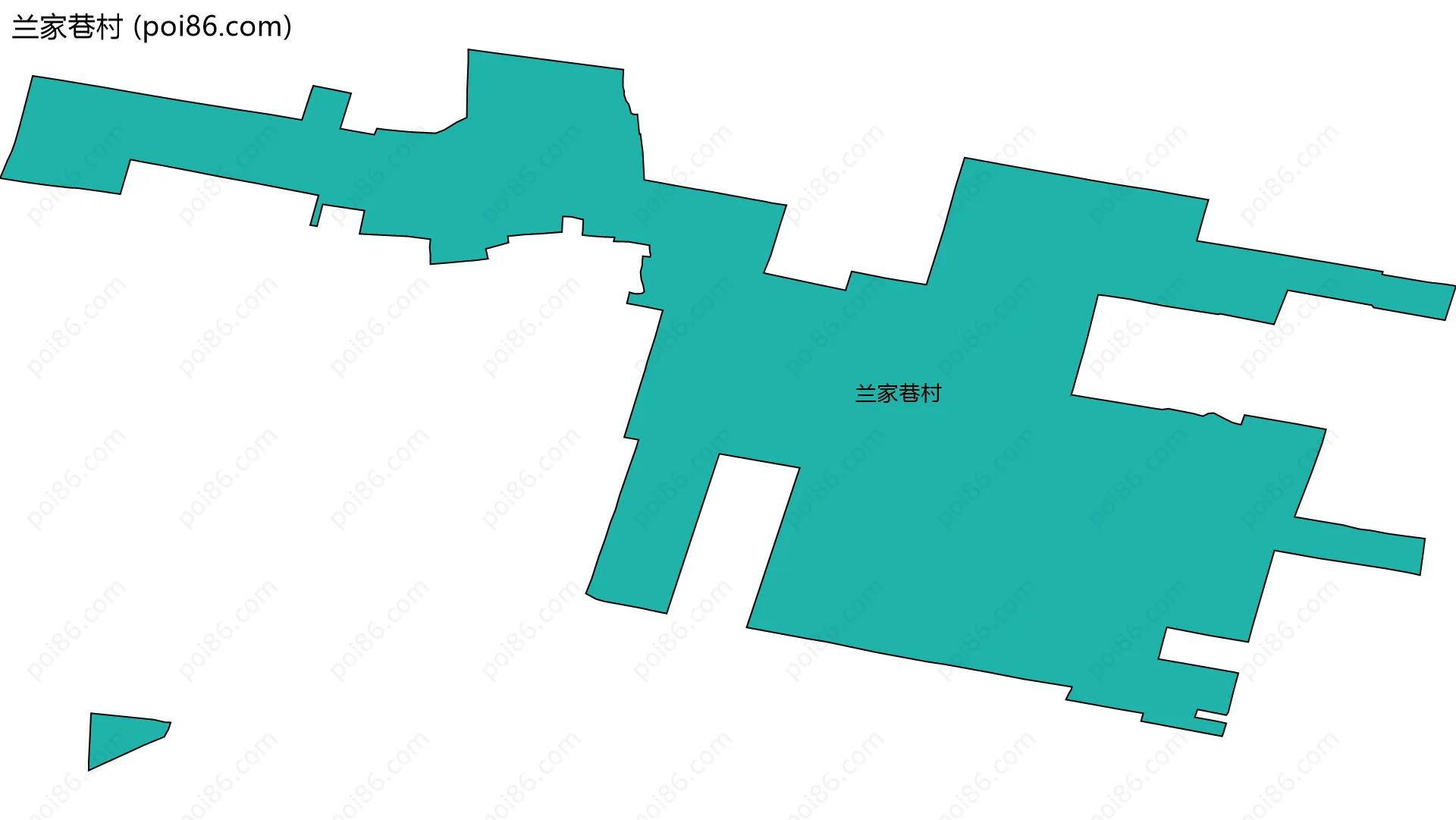 兰家巷村边界地图