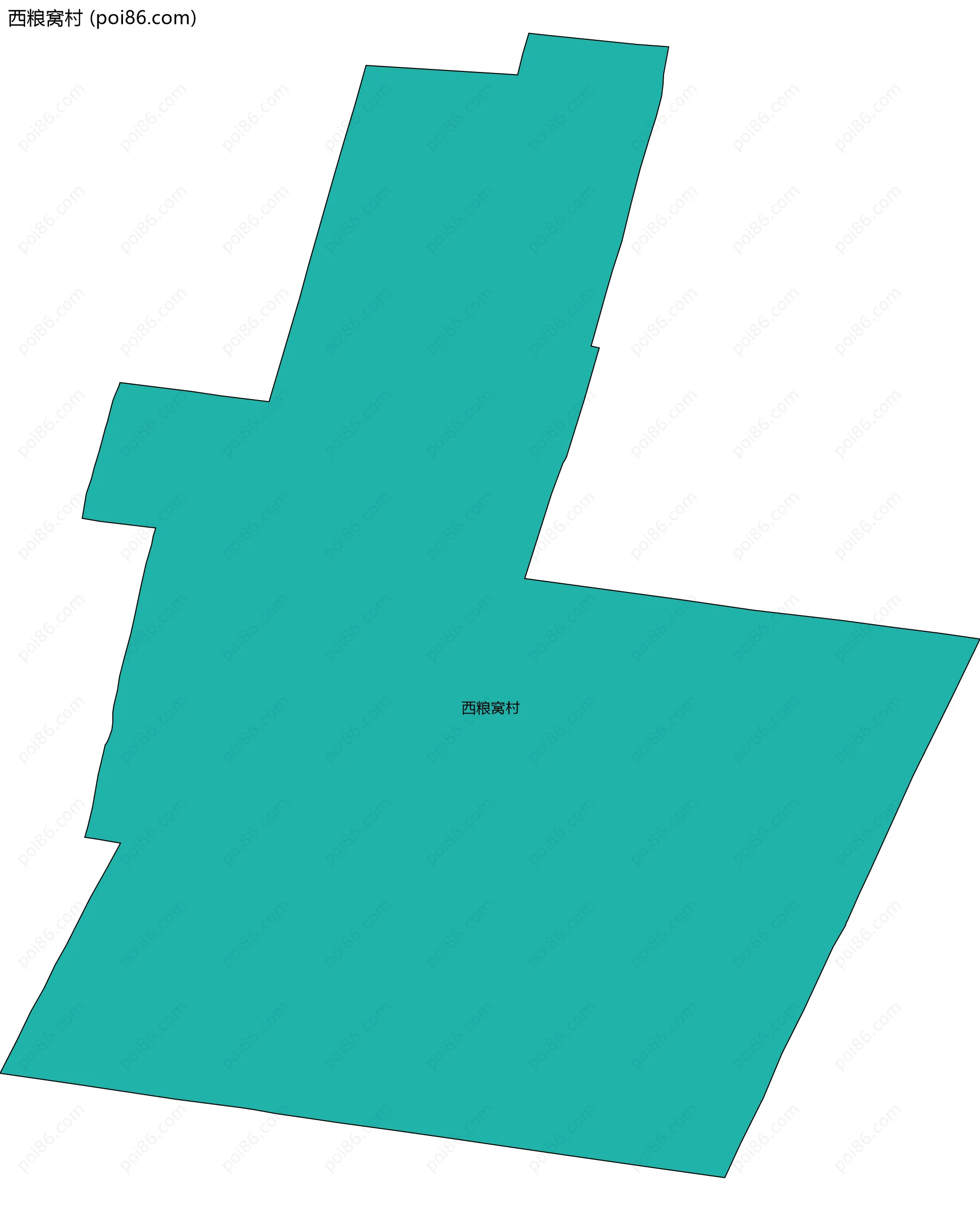 西粮窝村边界地图