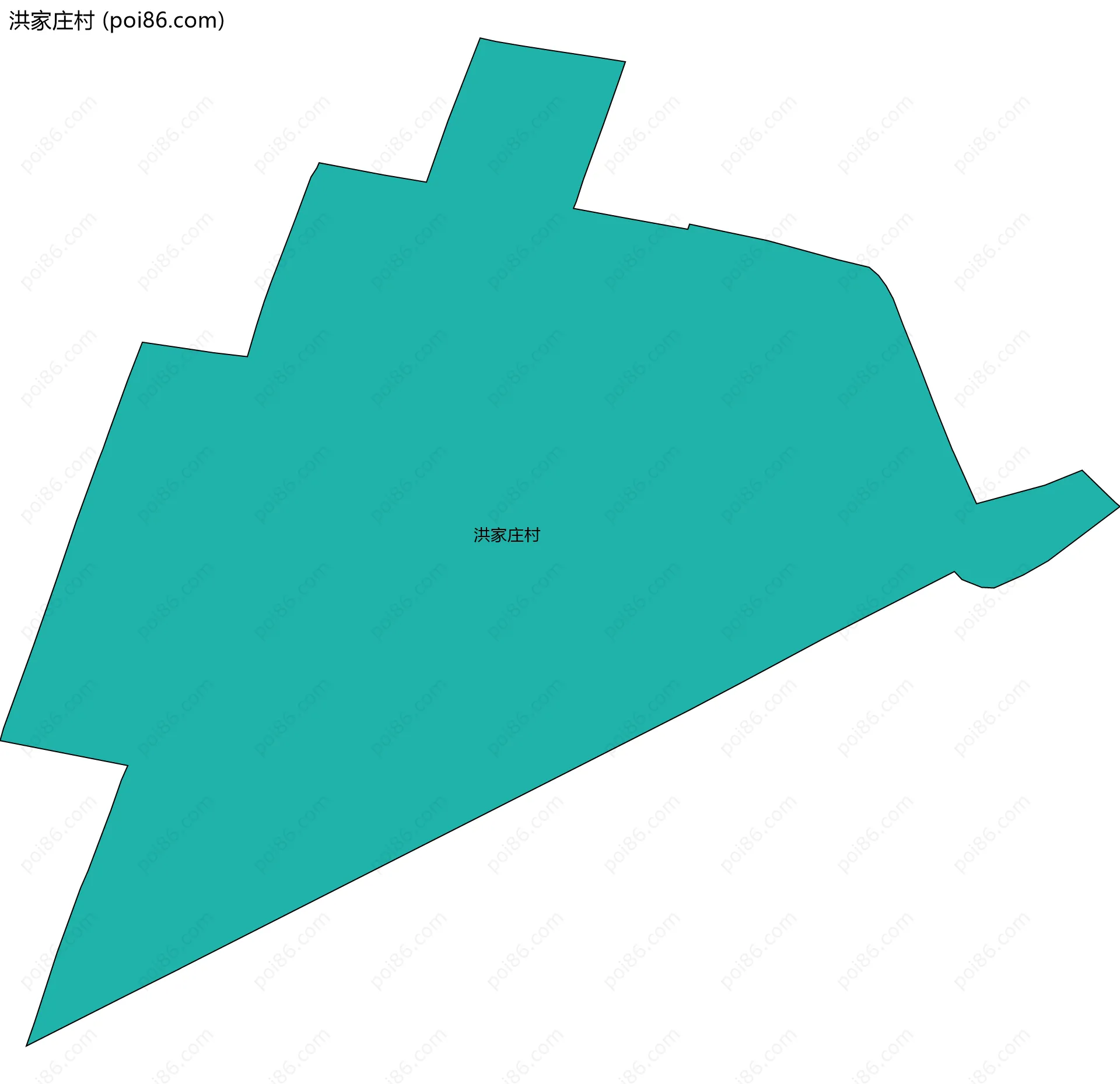 洪家庄村边界地图