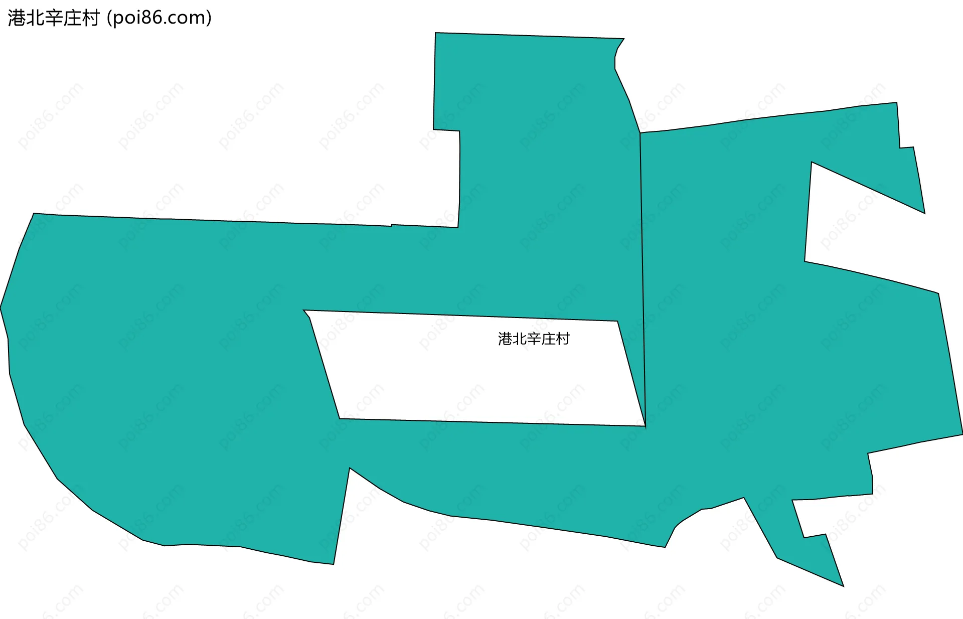 港北辛庄村边界地图