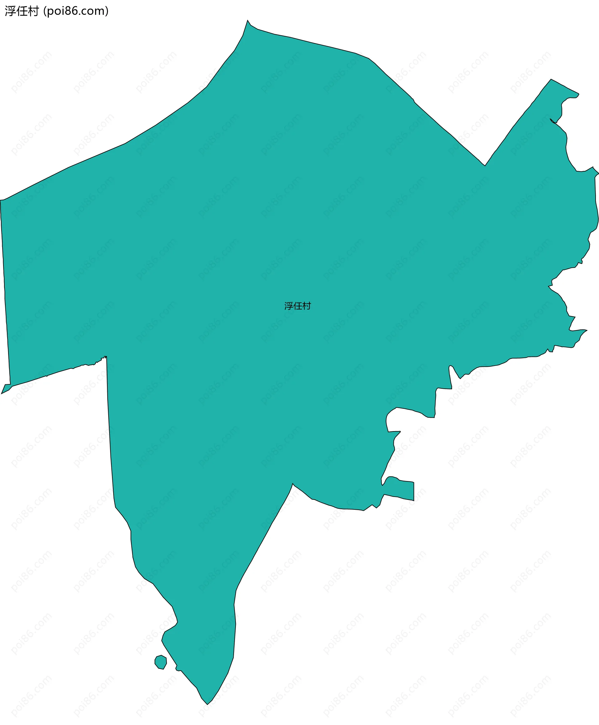 浮任村边界地图