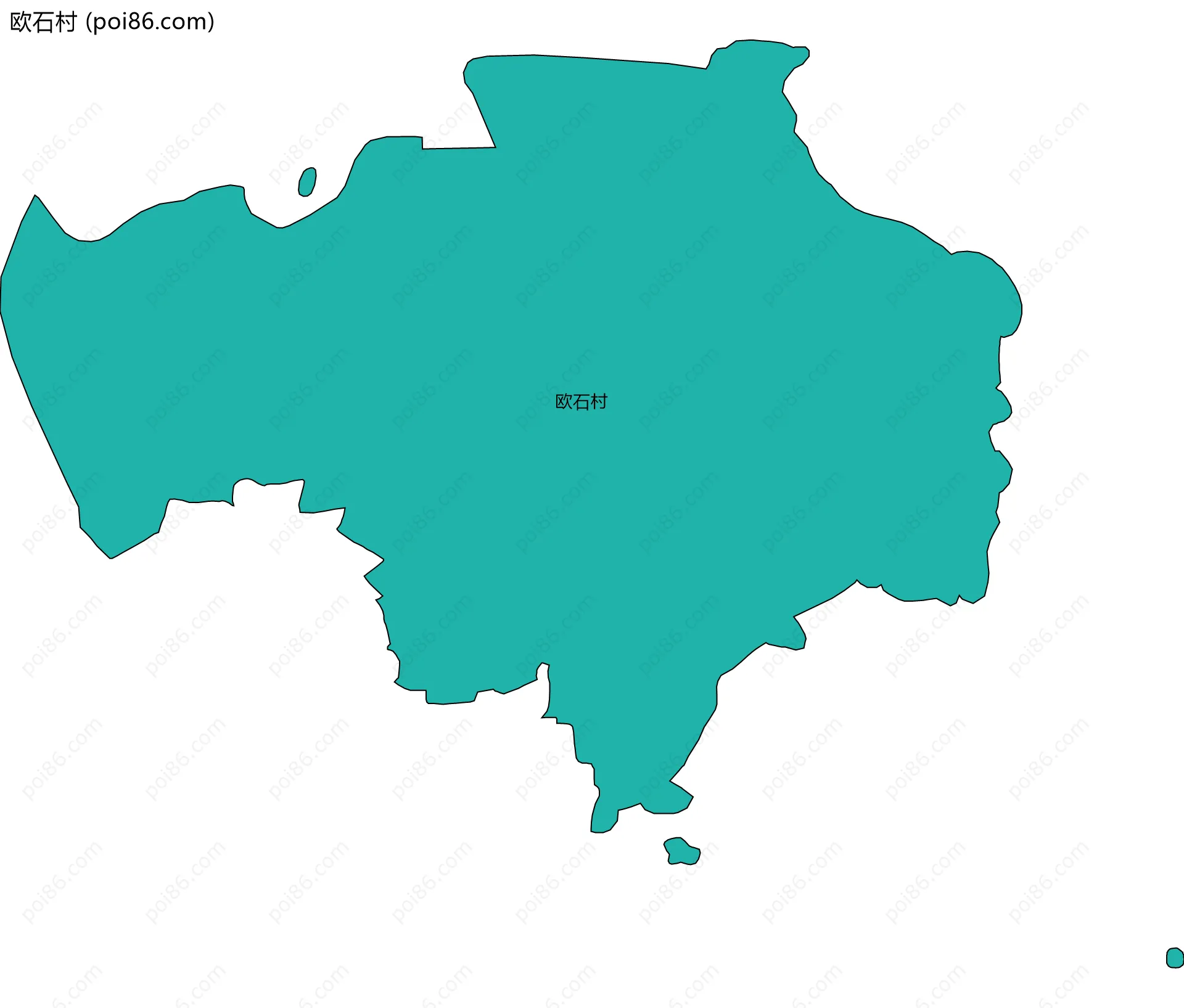 欧石村边界地图