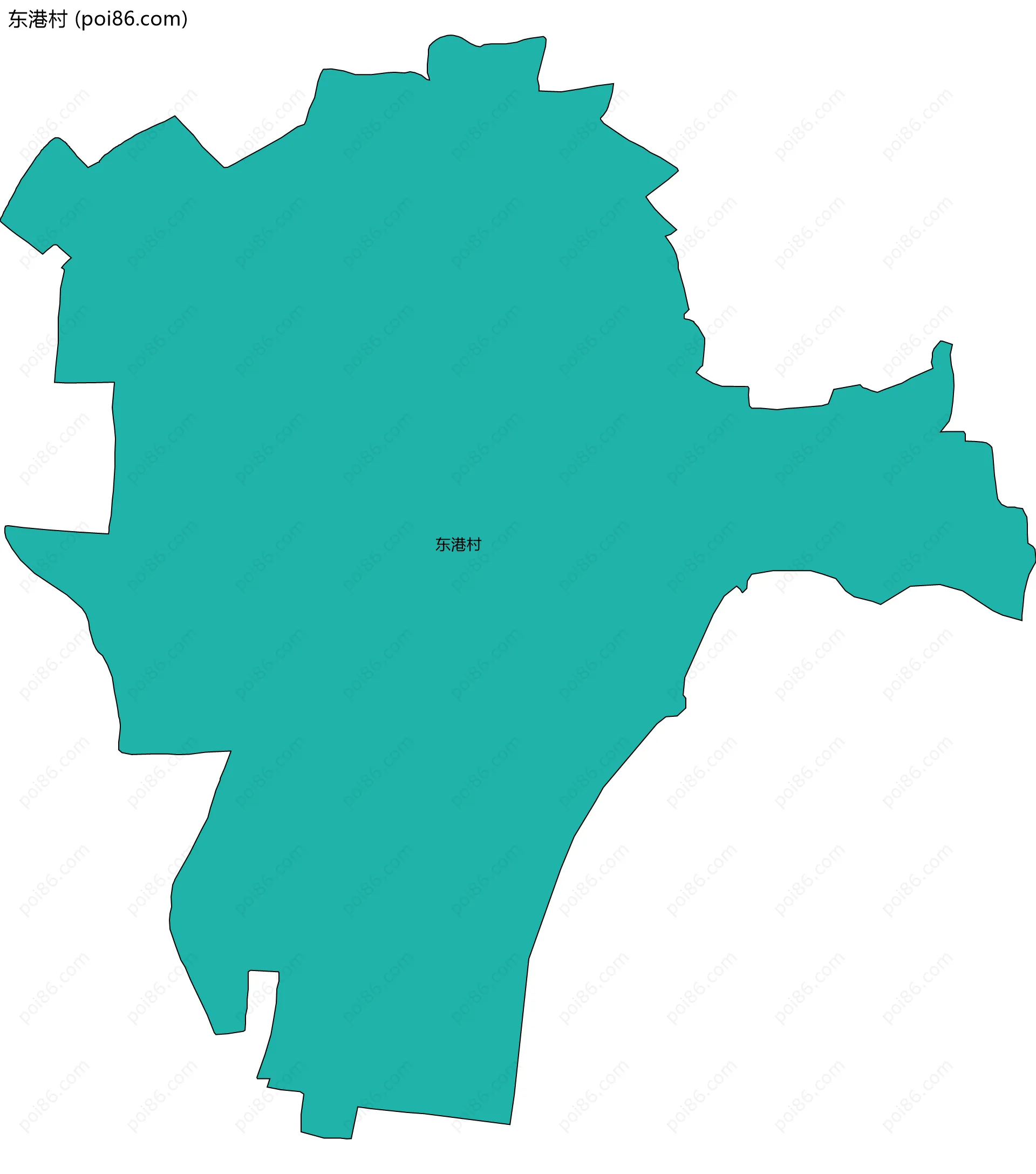 东港村边界地图